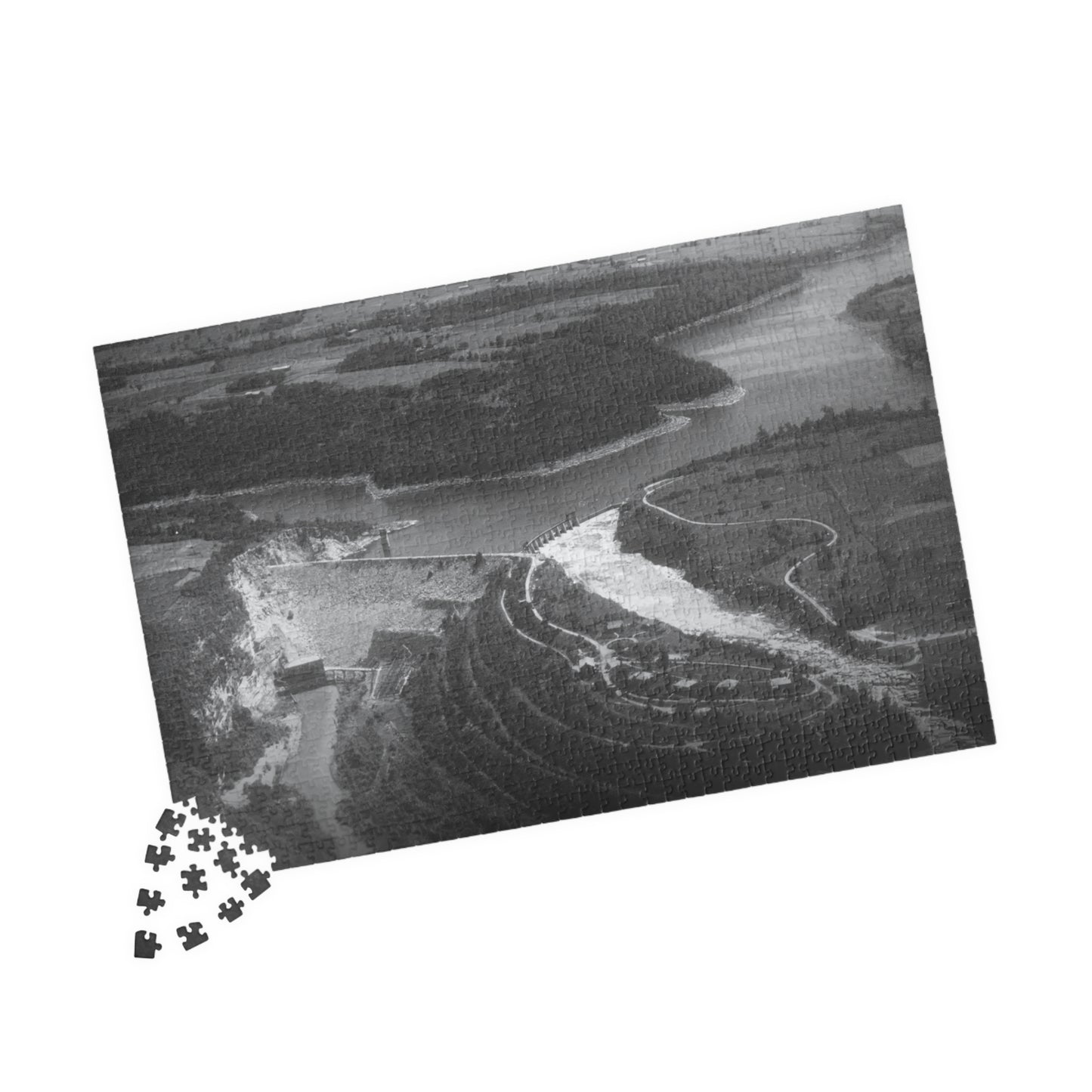 Dix Dam Black and White Puzzle (110, 252, 520, 1014-piece)