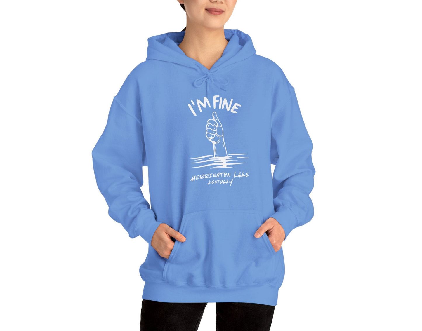 "I'm FINE!" Iconica Collection Unisex Heavy Blend™ Hooded Sweatshirt (Includes HLCL Donation!)