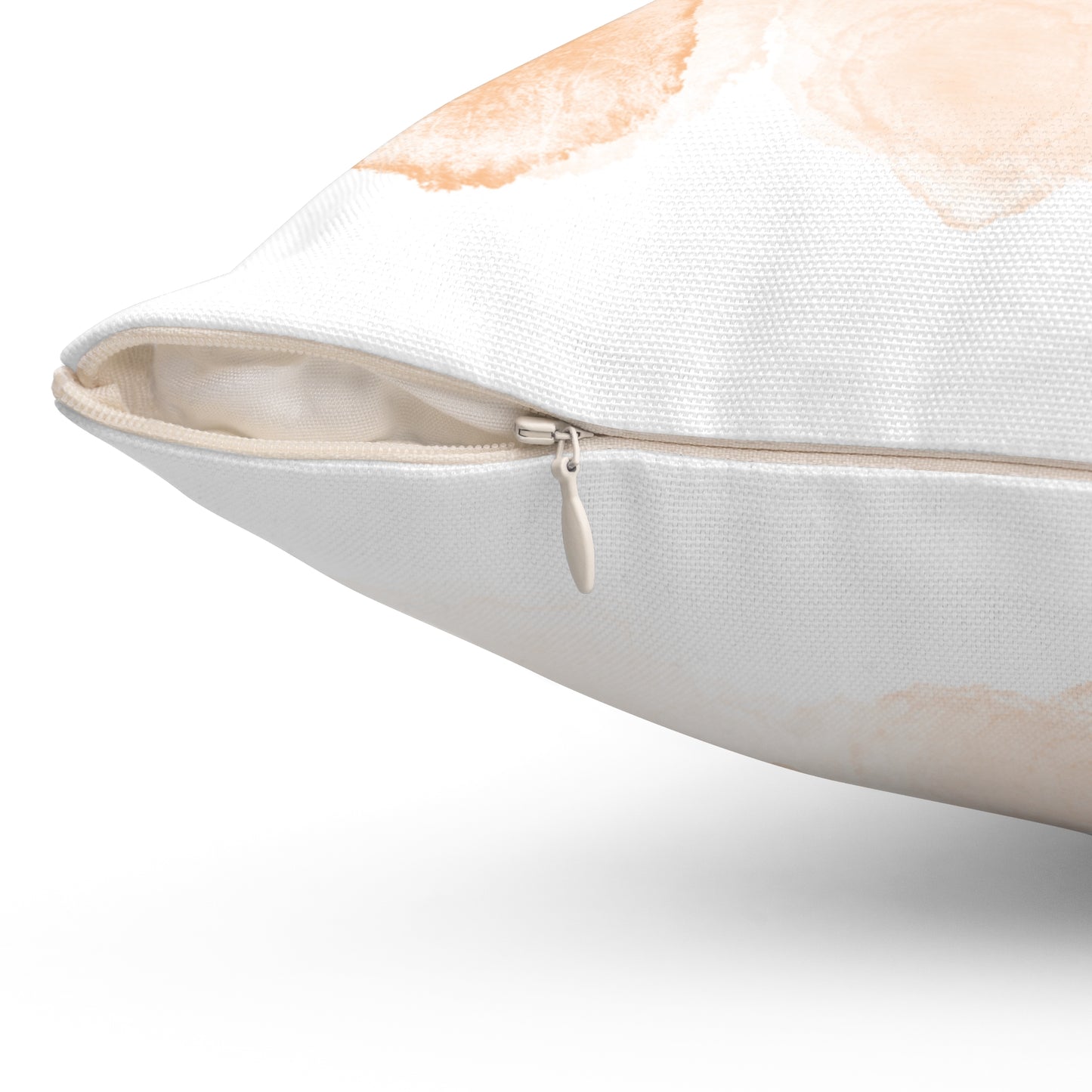 HLKY Collection Rustic Pumpkin Spun Polyester Square Accent Pillow (White)