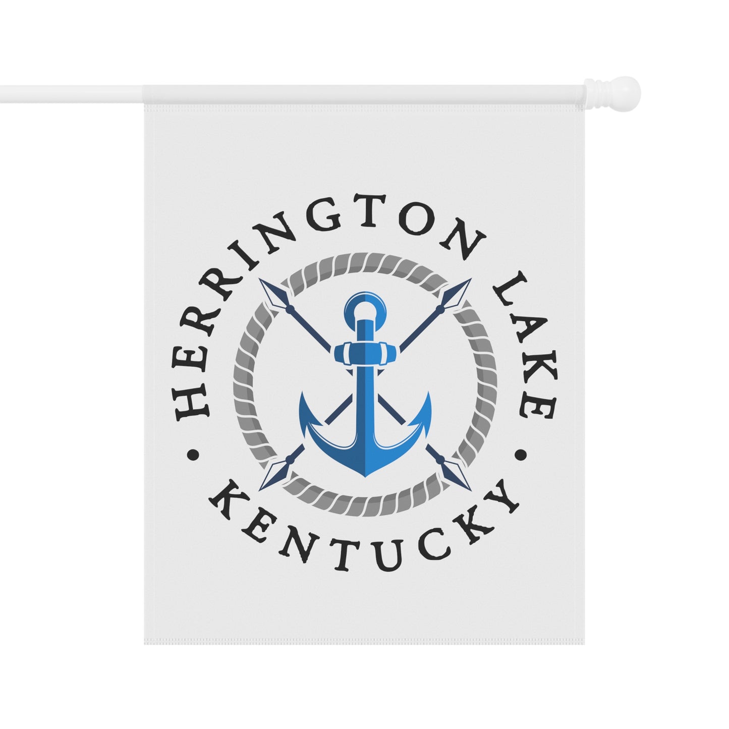 Herrington Lake Blue Anchor Nautical House Banner