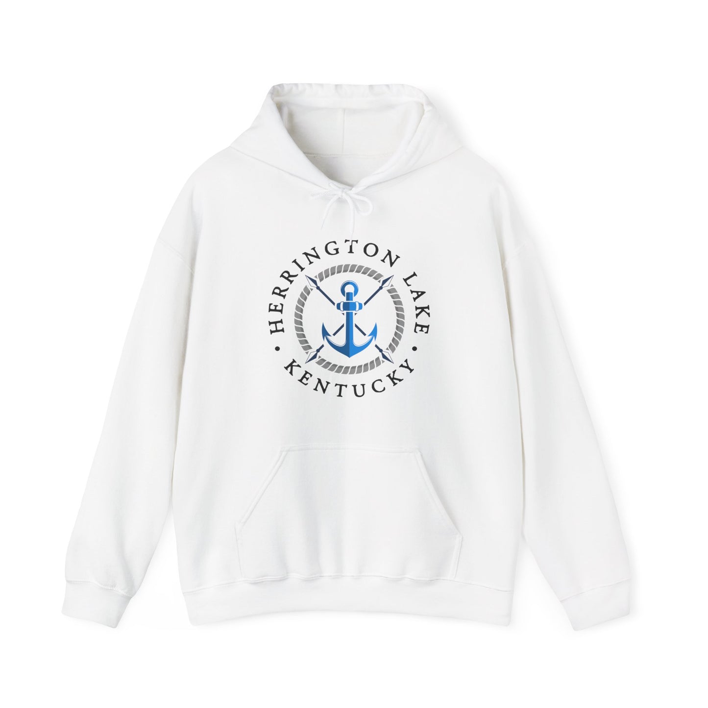 Herrington Lake Nautical Anchor Logo Heavy Blend™ Hoodie