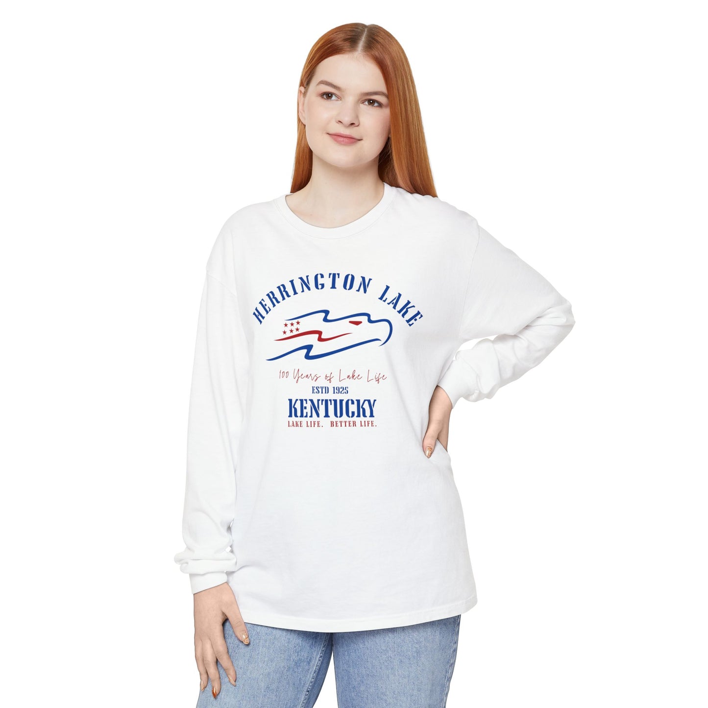 "Heritage Eagle" Herrington Lake Patriots Collection Garment-Dyed Premium Comfort Colors™ Long Sleeve T-Shirt