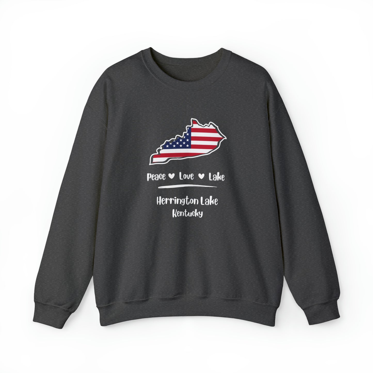 Peace, Love, Lake HLKY Heavy Blend™ Crewneck Sweatshirt
