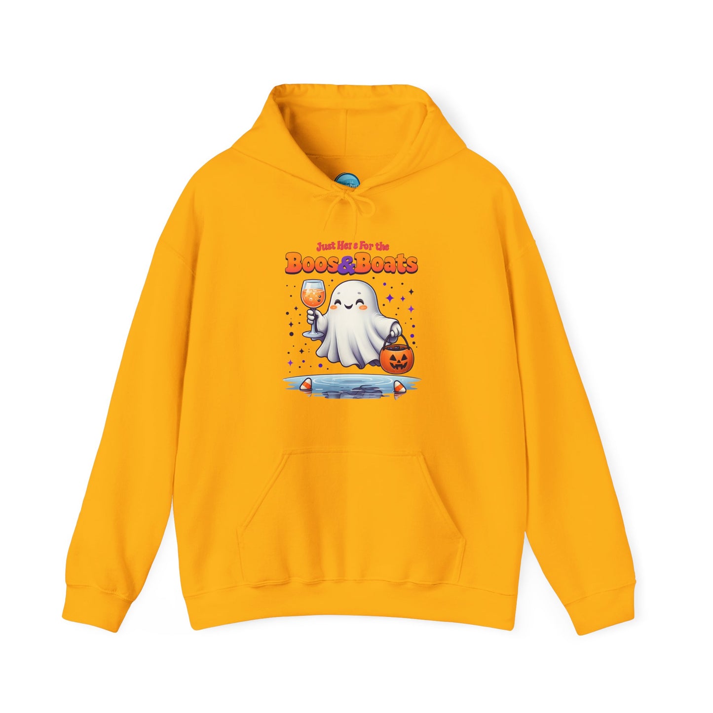 "Just Here For The Boos & Boats" Unisex Heavy Blend™ Hooded Sweatshirt