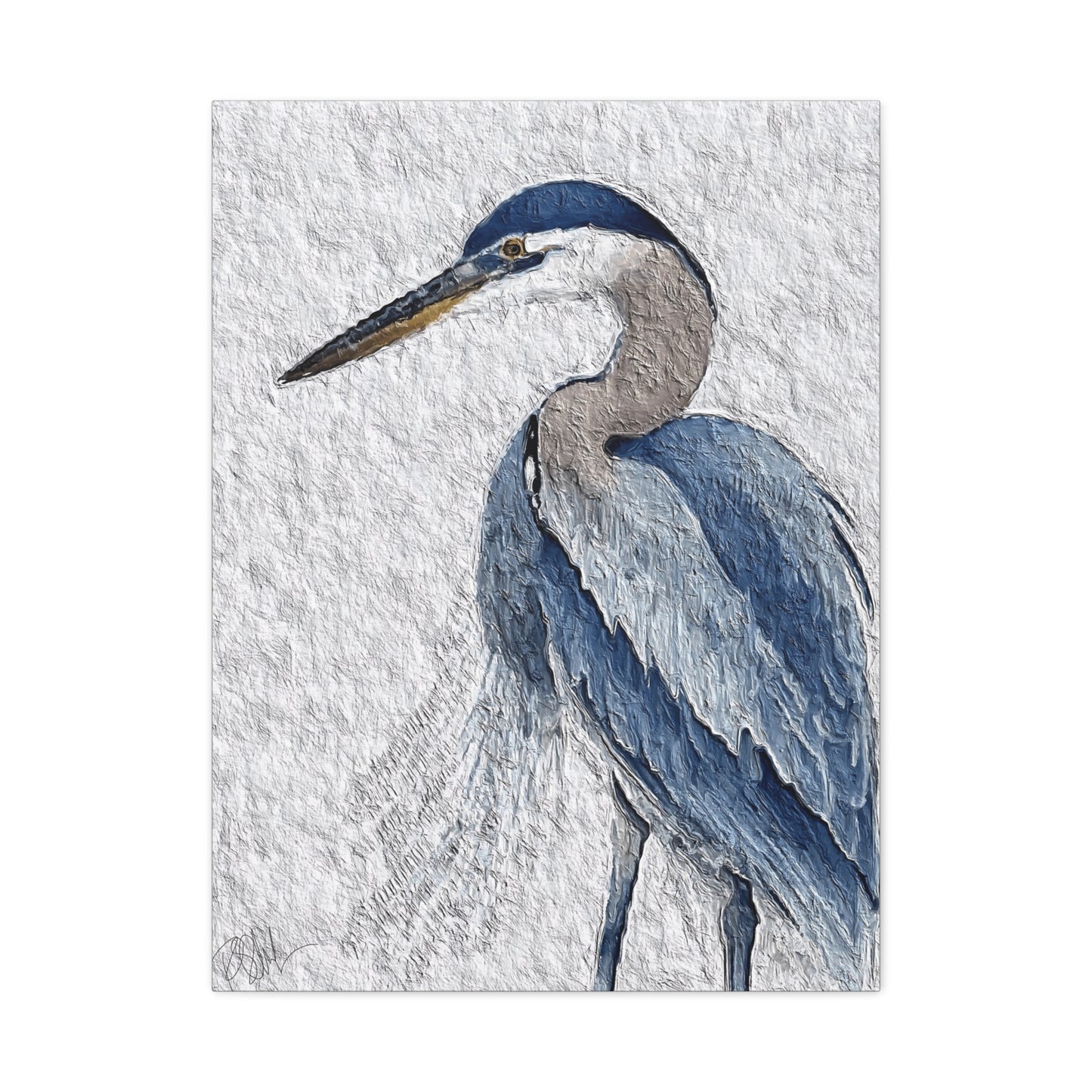 "Icon of Herrington: The Blue Heron" Digital Print on Matte Canvas, Stretched, 1.25"