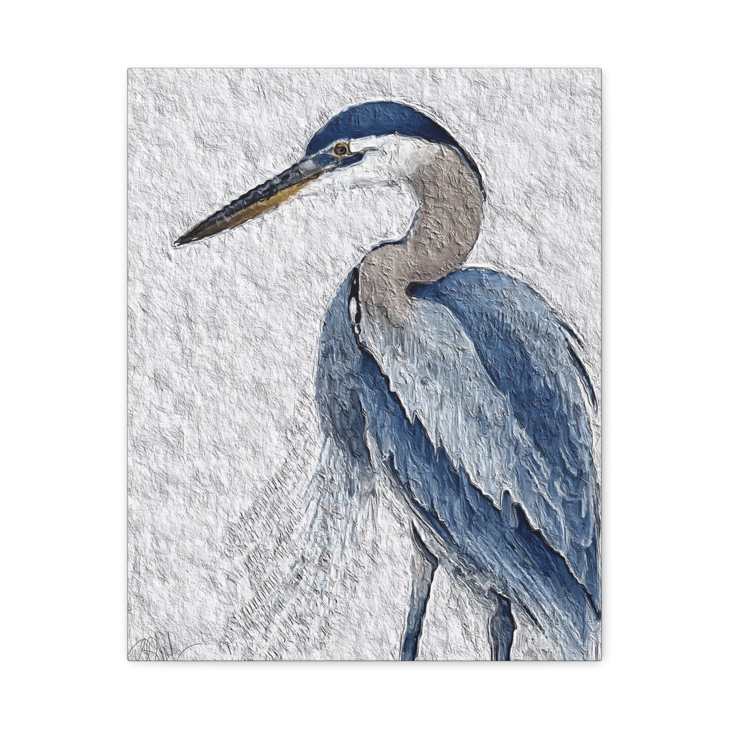 "Icon of Herrington: The Blue Heron" Digital Print on Matte Canvas, Stretched, 1.25"