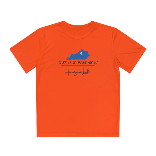 Herrington Lake Coordinates Youth Moisture Wicking Tee