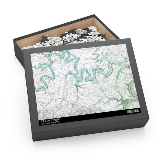 Herrington Lake 1952 Topography Map Puzzle (252, 500-Piece)