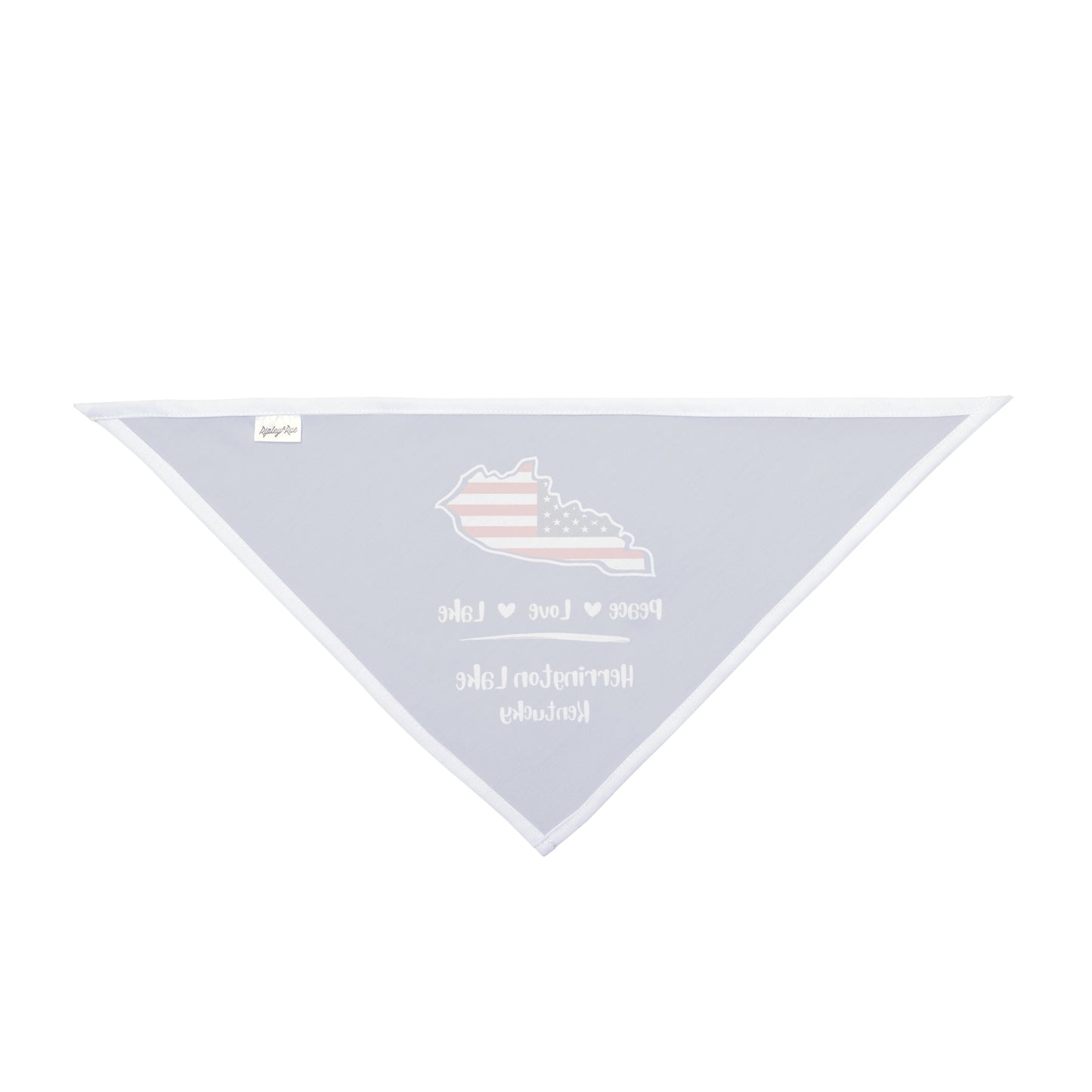 Peace, Love, Lake Pet Bandana, Dark Blue