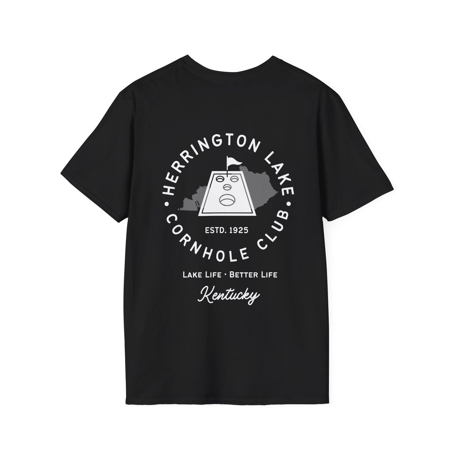 HLKY Cornhole Club Soft Ringspun Cotton Double-Sided Tee