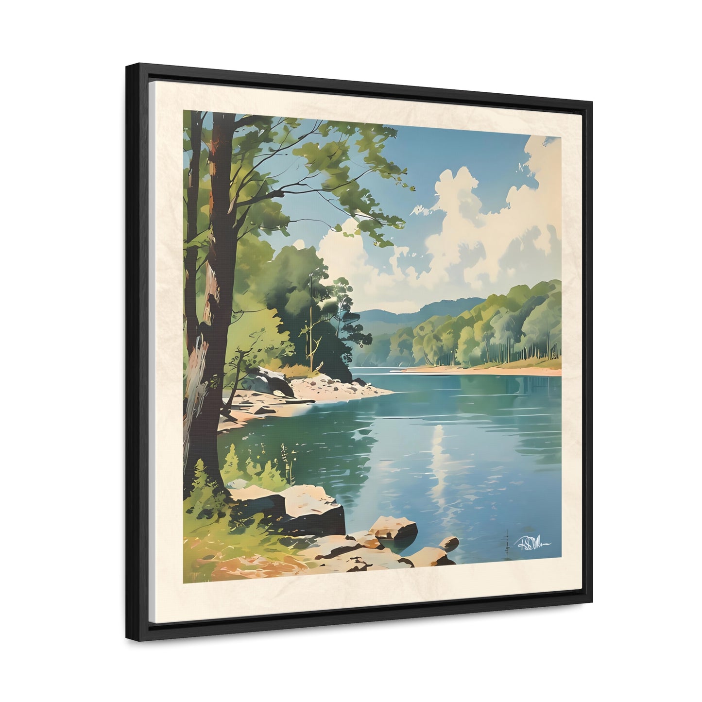 "Afternoon in the Cove" Gallery Canvas Wrap with Poplar Wood Frame