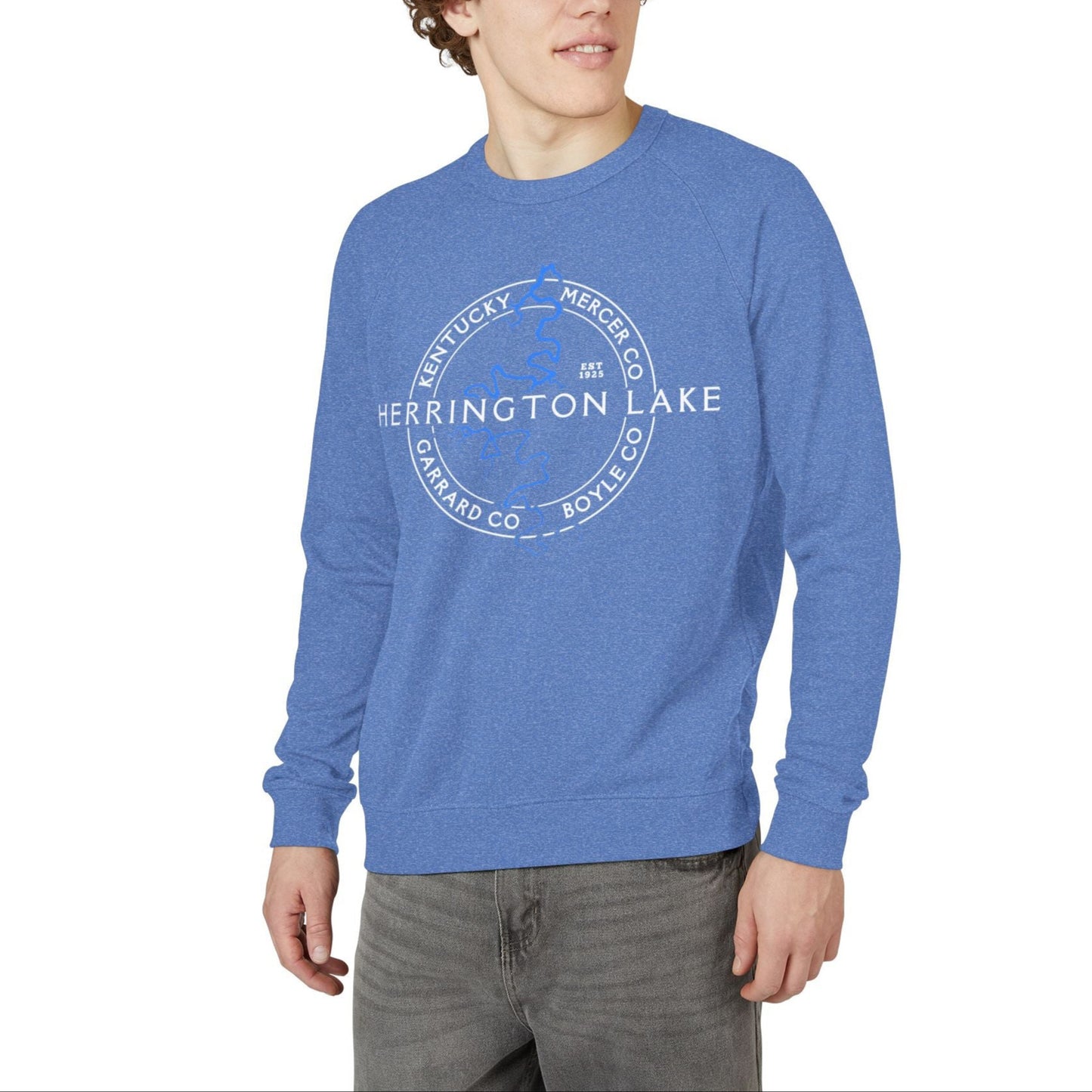 The "Classic" Herrington Lake and County Unisex French Terry Raglan Crewneck