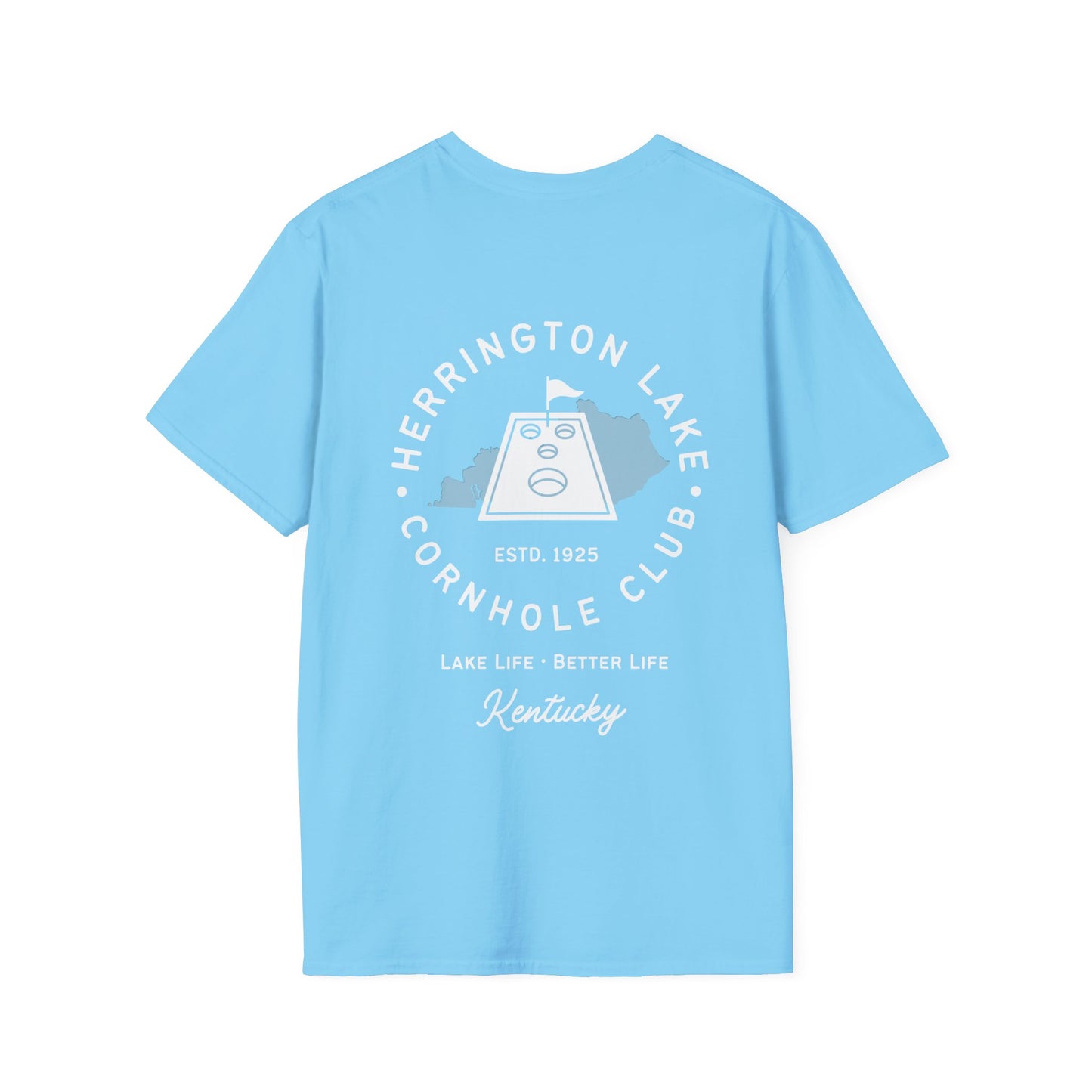 HLKY Cornhole Club Soft Ringspun Cotton Double-Sided Tee