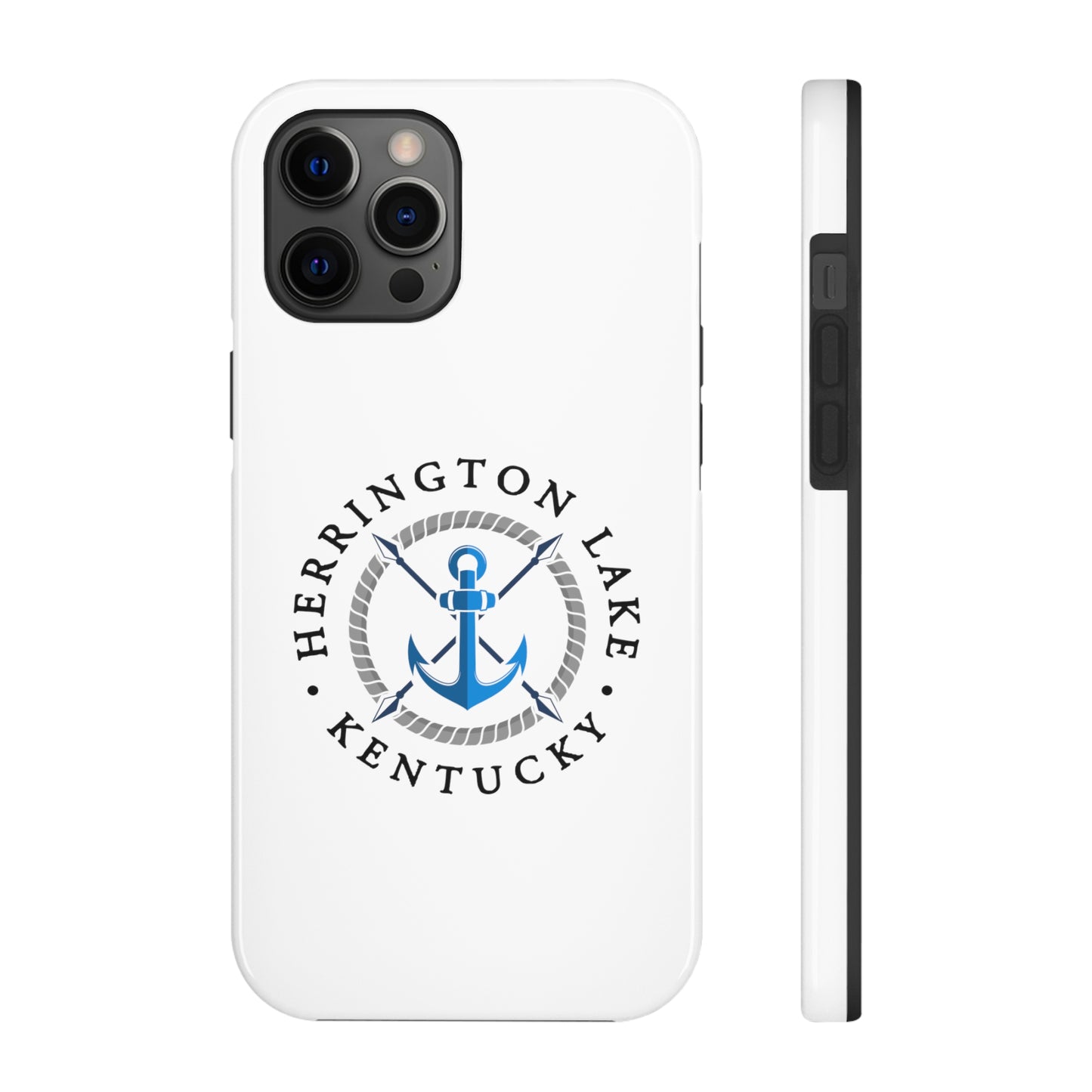 Herrington Lake Nautical Tough Phone Cases, White