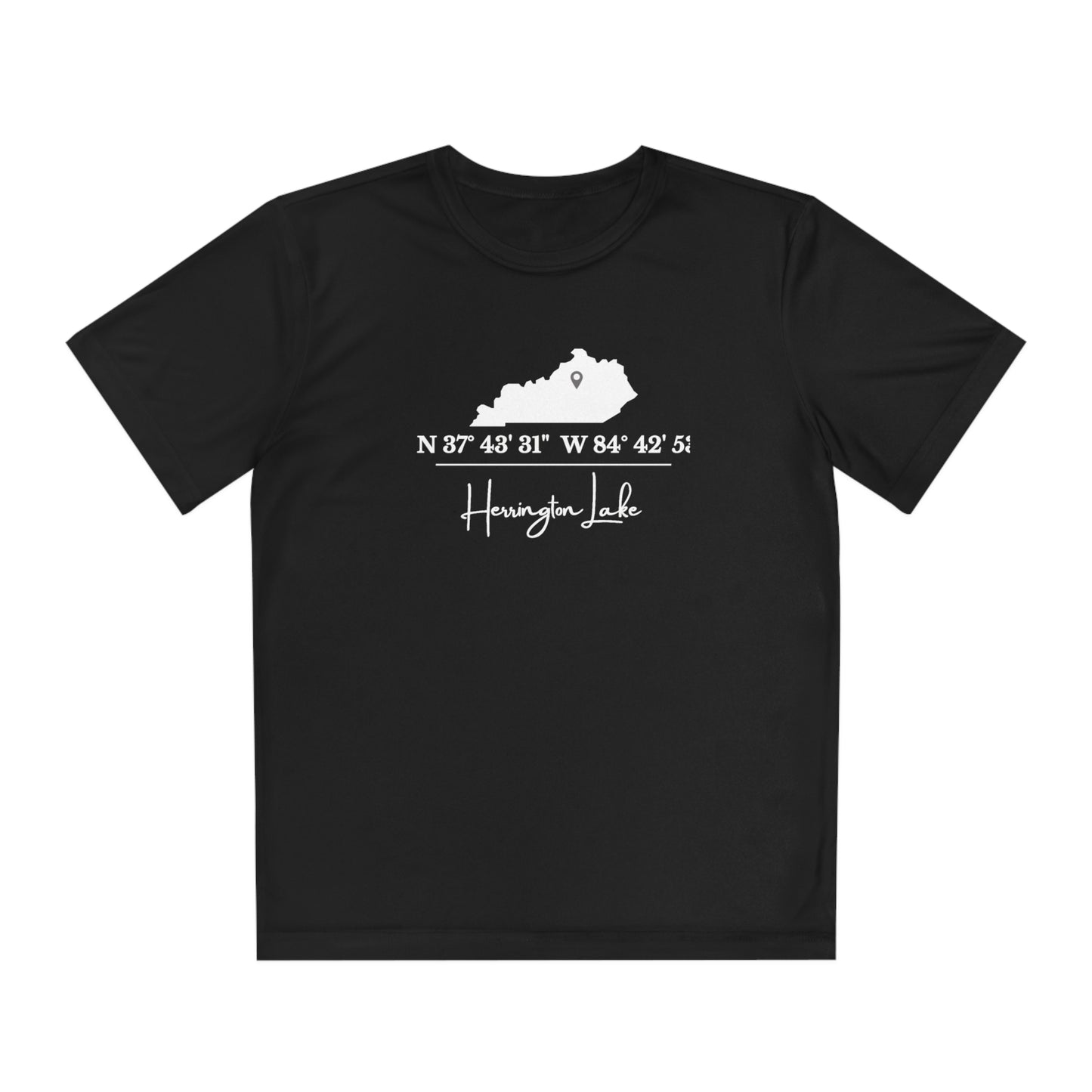 Herrington Lake Coordinates Youth Moisture Wicking Competitor Tee