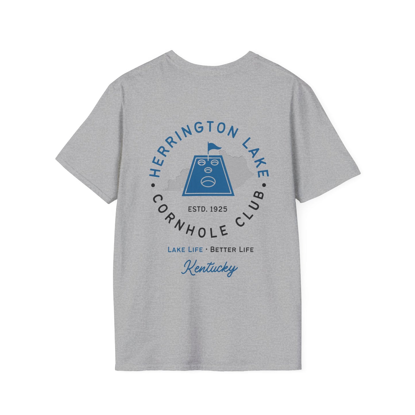 HLKY Cornhole Club Soft Ringspun Cotton Double-Sided Tee