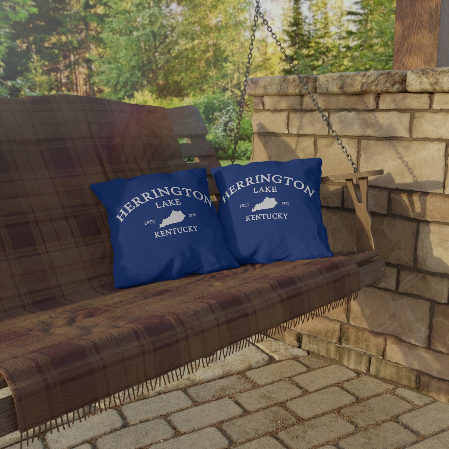 "Simply Herrington" Outdoor Pillows (Blue)