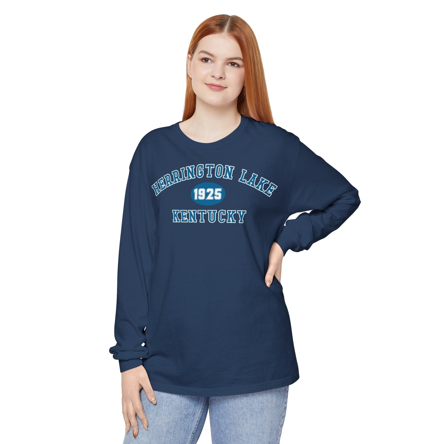 Herrington Lake "Back To School" Collegiate Collection Garment-Dyed Premium Comfort Colors™ Long Sleeve T-Shirt