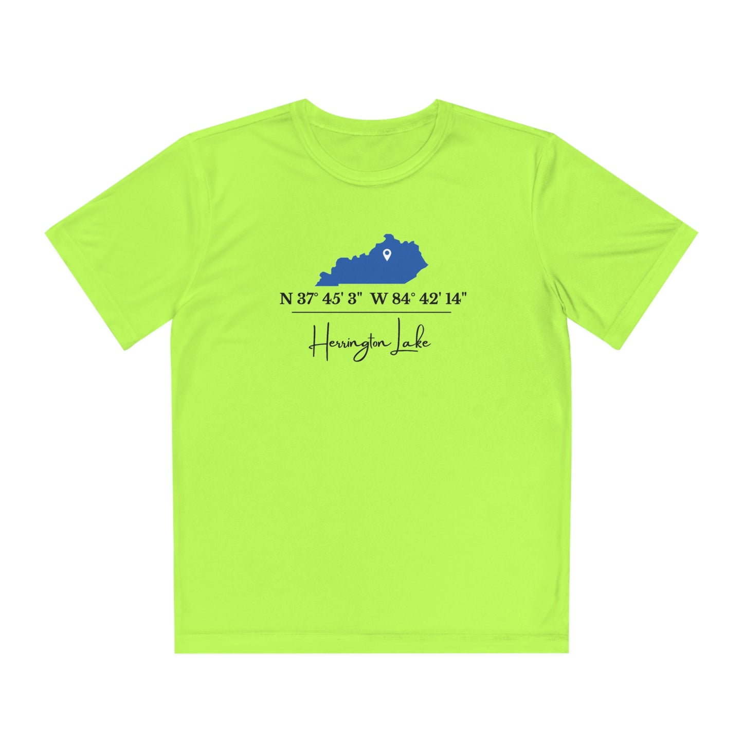 Herrington Lake Coordinates Youth Moisture Wicking Competitor Tee