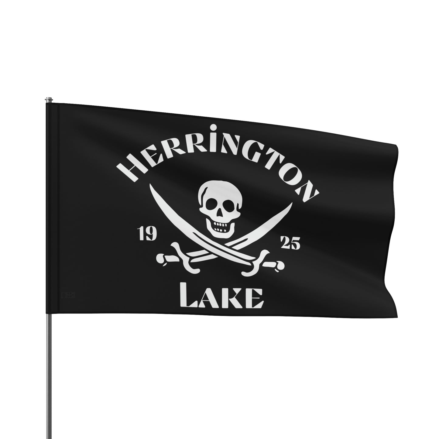 Herrington Lake Pirate Flag - Black