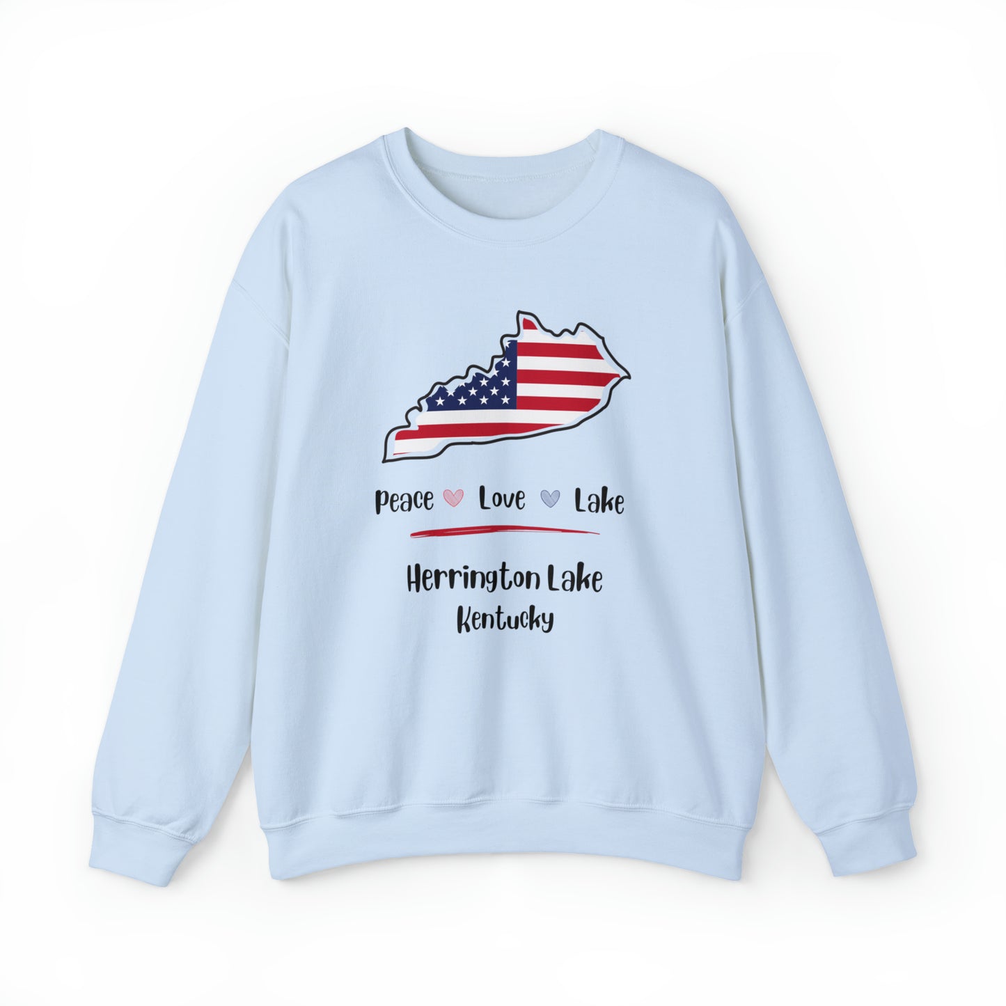 Peace, Love, Lake HLKY Heavy Blend™ Crewneck Sweatshirt