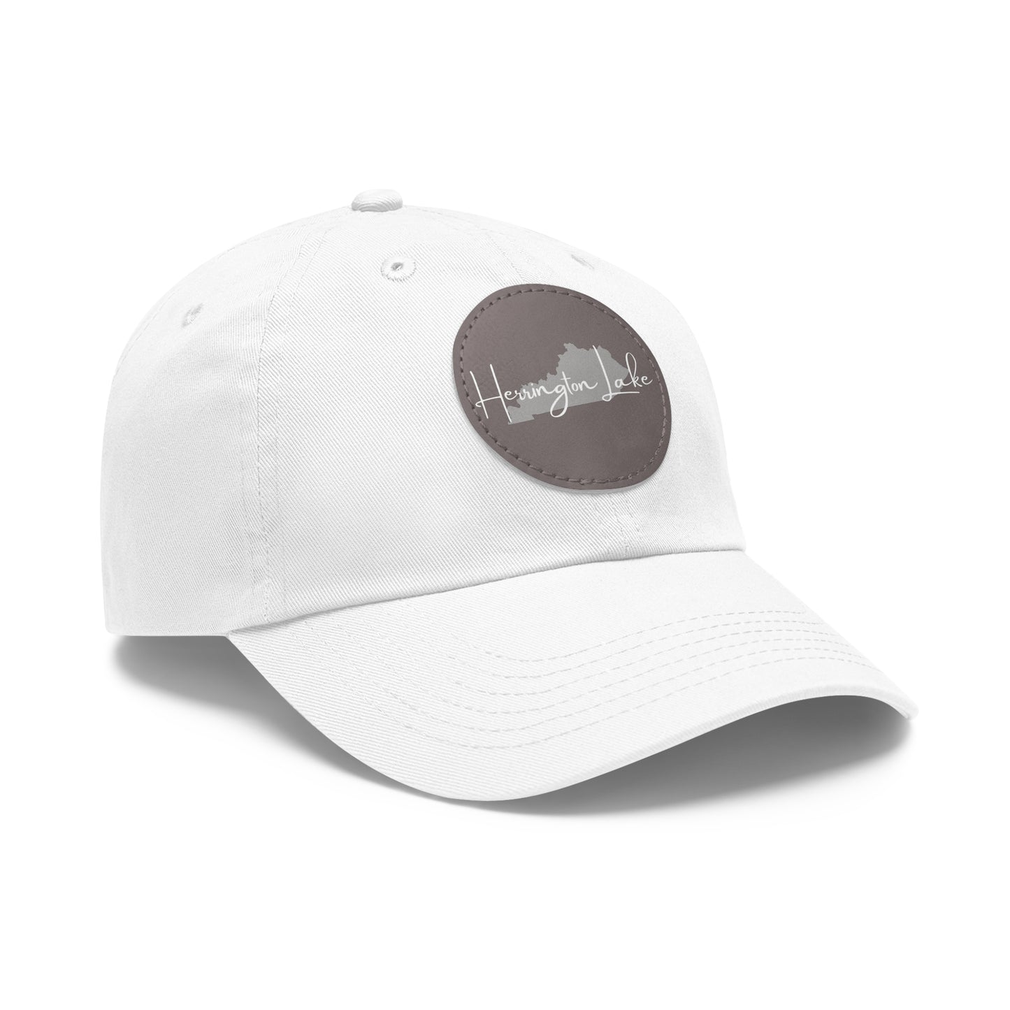Herrington Lake Signature Collection Dad Hat with Leather Patch (Round)