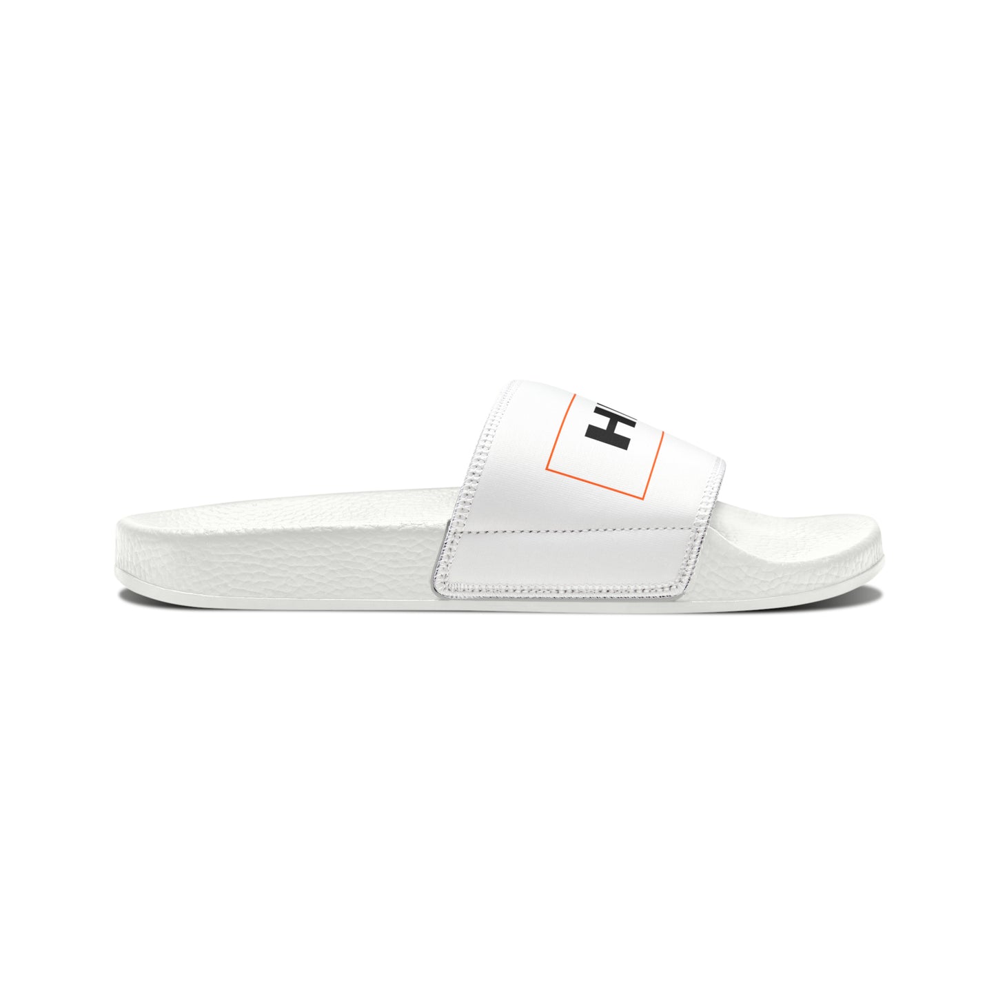 Men's HLKY Logo Slide Sandals, White