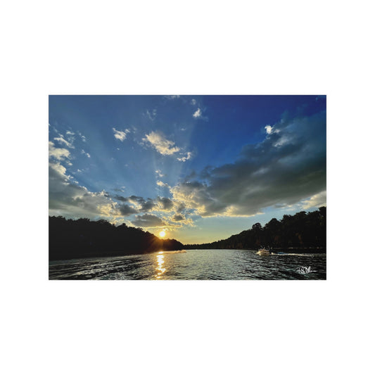 "Sunset Stroll on Herrington" Satin Poster (210gsm)