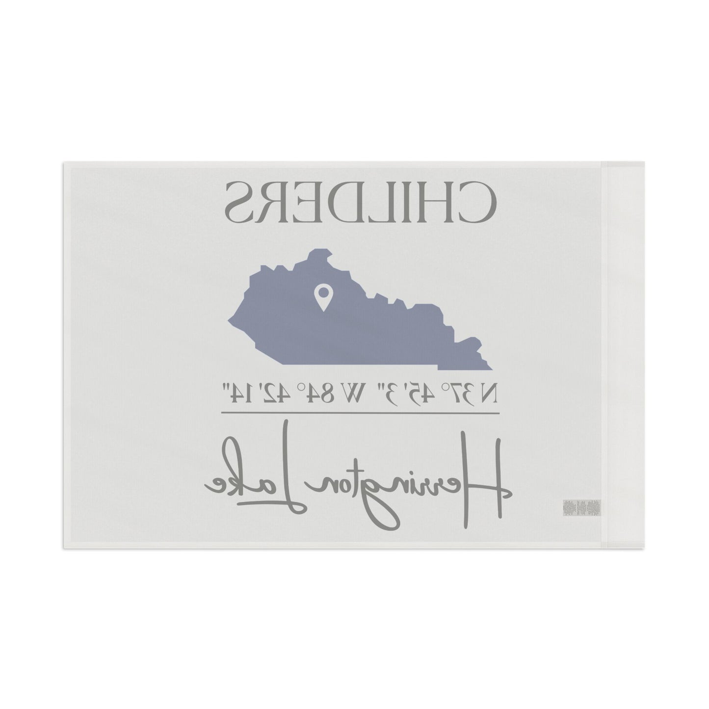 Personalized Custom Herrington Lake Name & Coordinates Flag