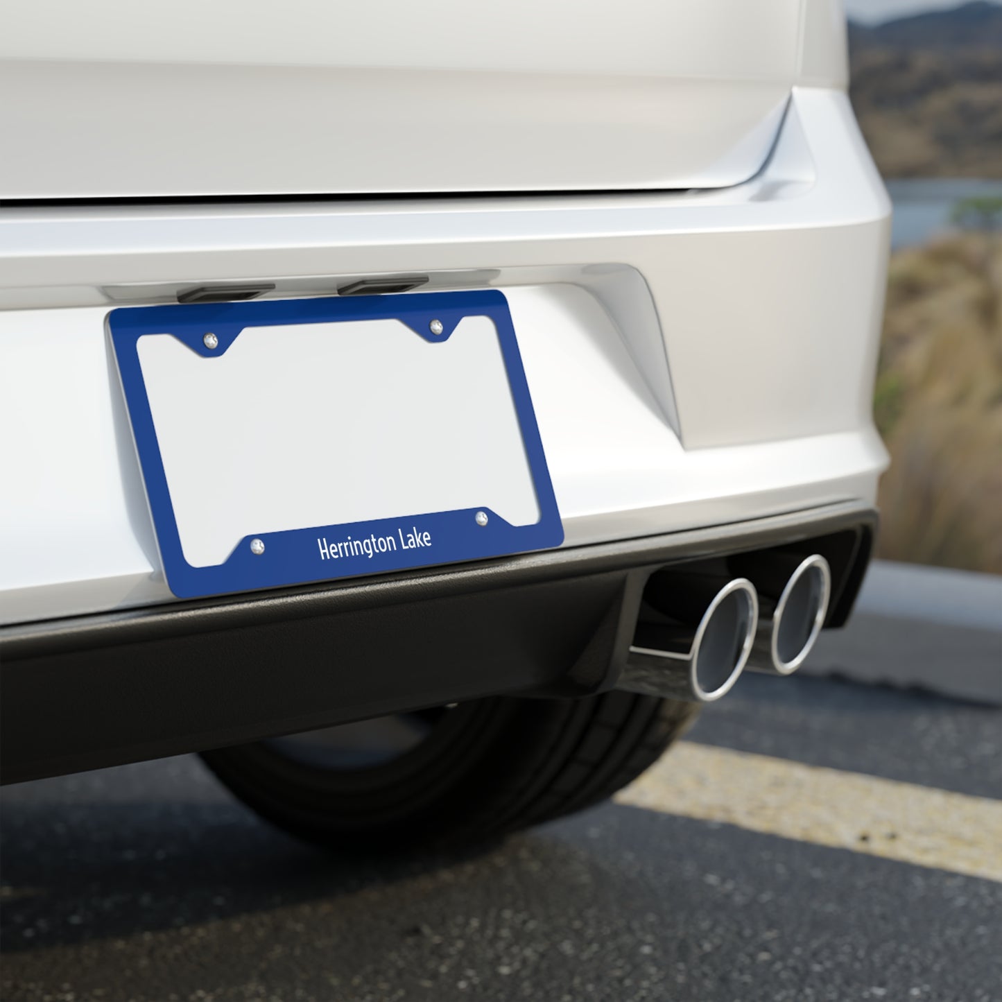 Herrington Lake Metal License Plate Frame
