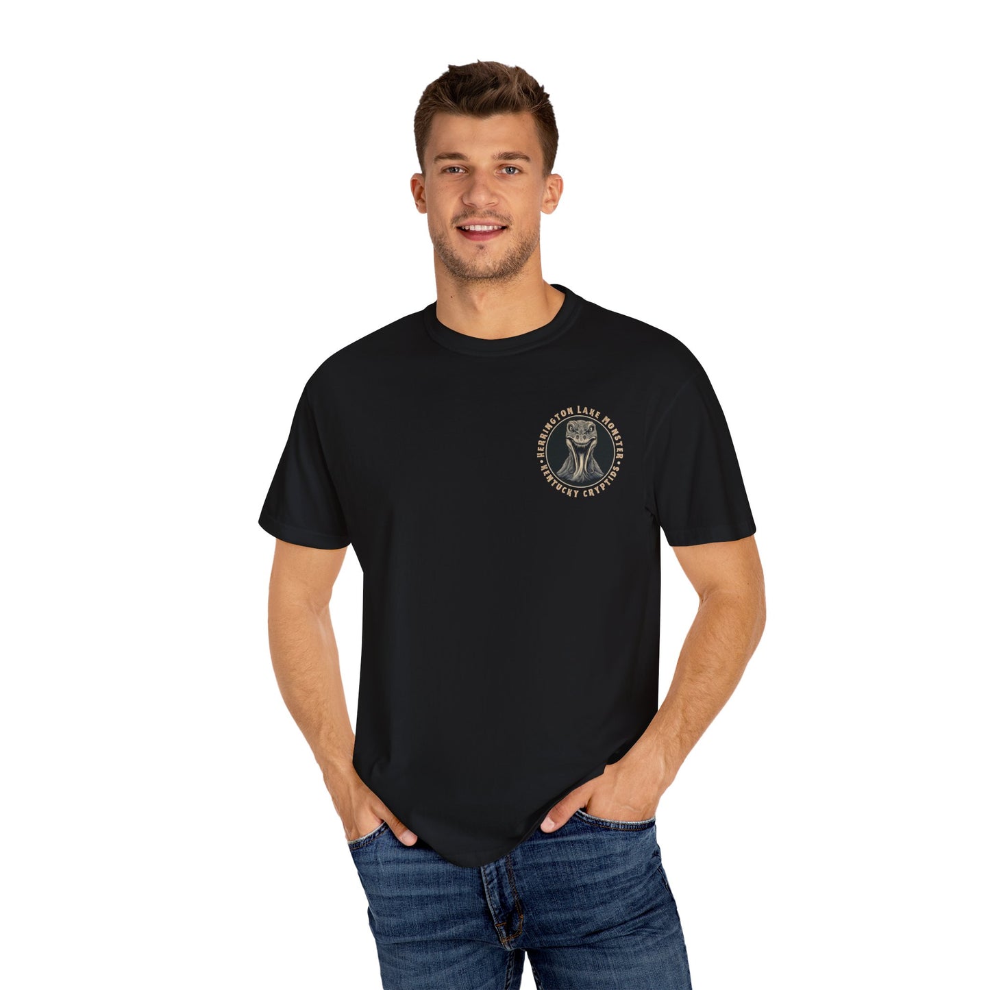 Illustrated Herrington Lake Monster Kentucky Cryptids Double-Sided Premium Garment-Dyed Comfort Colors TShirt