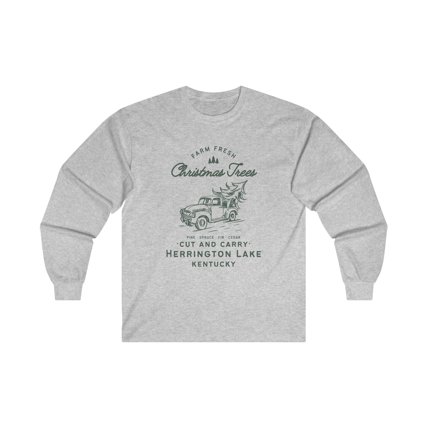 "Herrington Lake Christmas Trees" Ultra Cotton Long Sleeve Tee