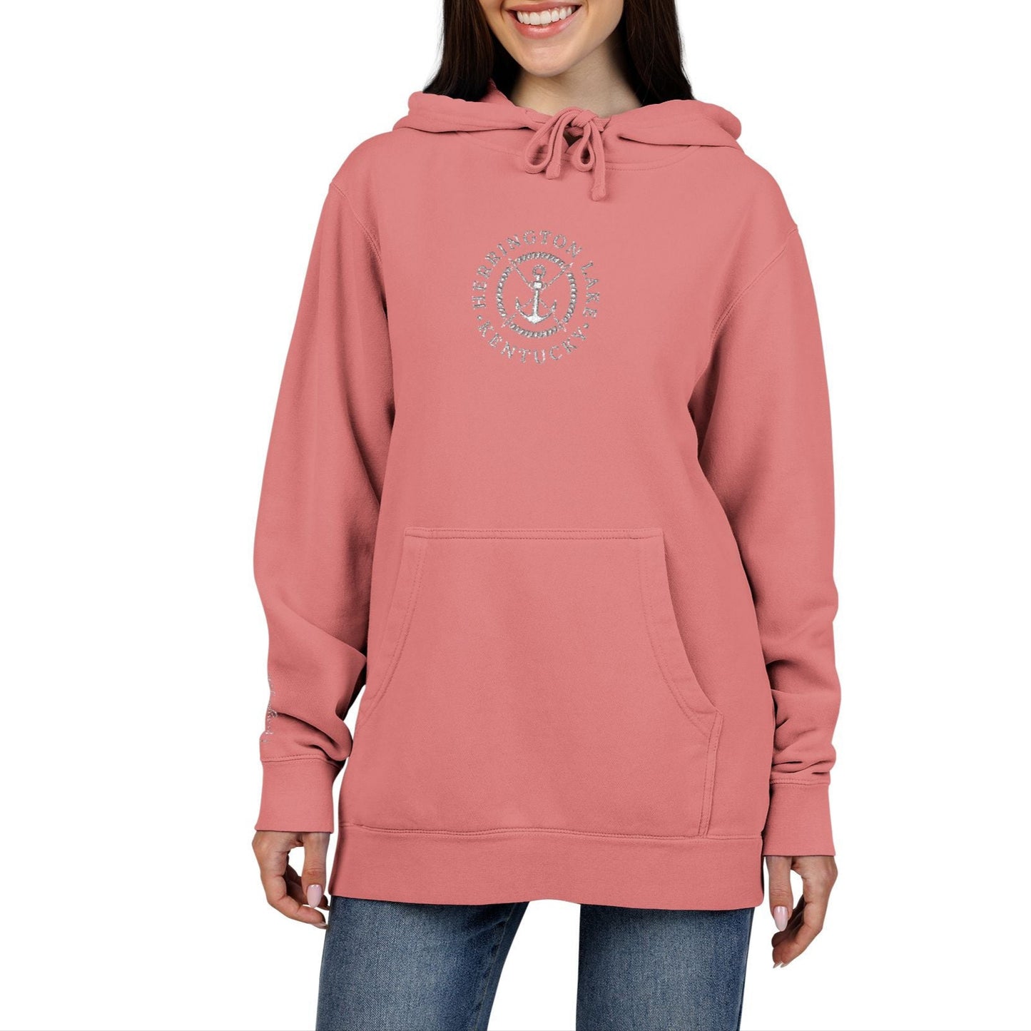 Embroidered Nautical Collection Independant Trading Company® Unisex Pigment-Dyed Hoodie