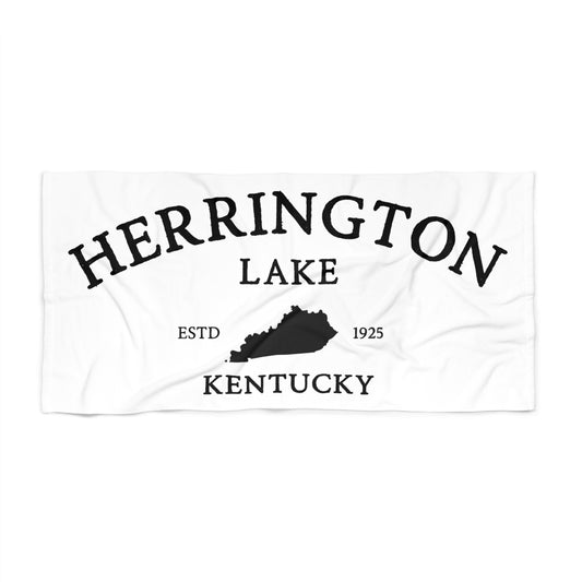 "Simply Herrington" Beach Towel (White)