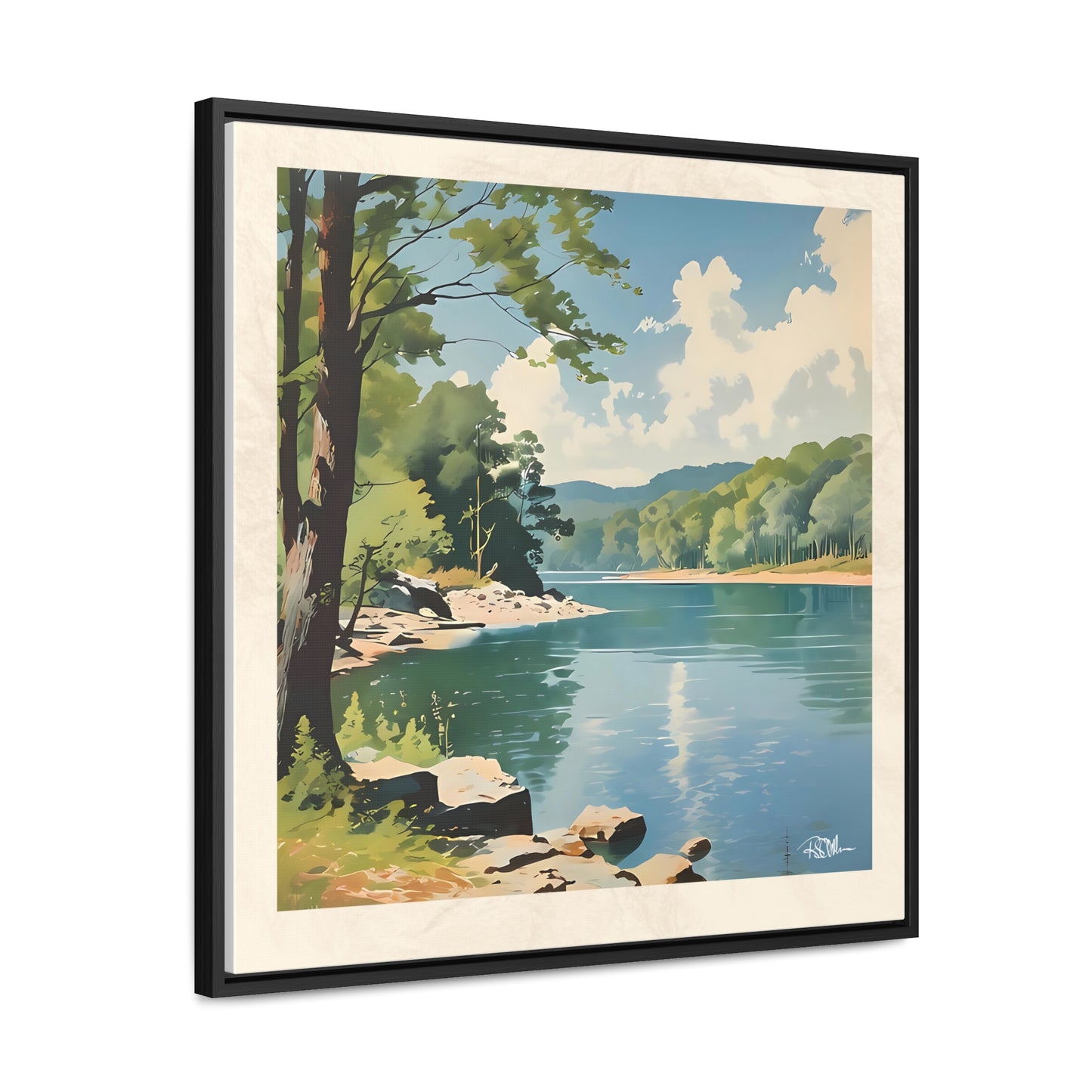 "Afternoon in the Cove" Gallery Canvas Wrap with Poplar Wood Frame