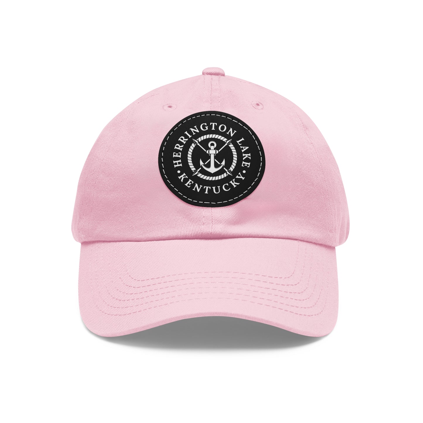 Herrington Lake Nautical Collection Dad Hat with Leather Patch (Round)