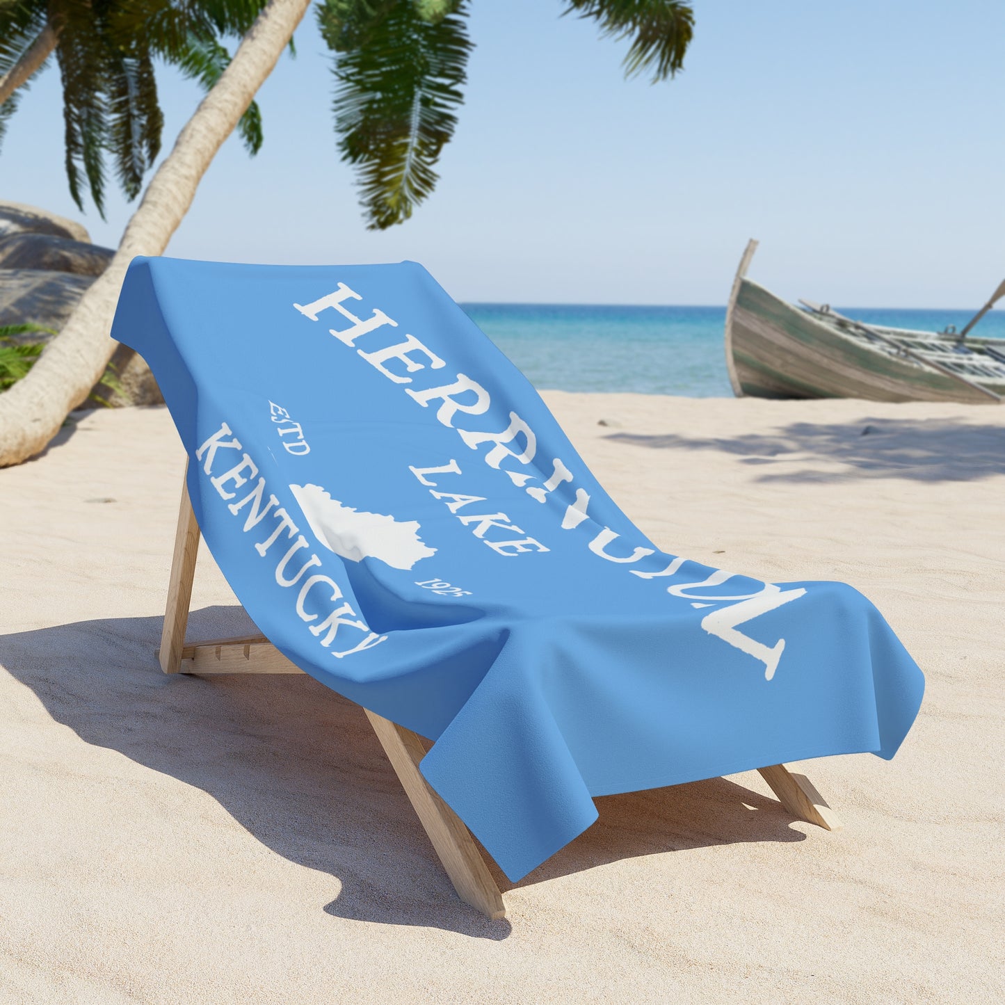 "Simply Herrington" Beach Towel (Light Blue)