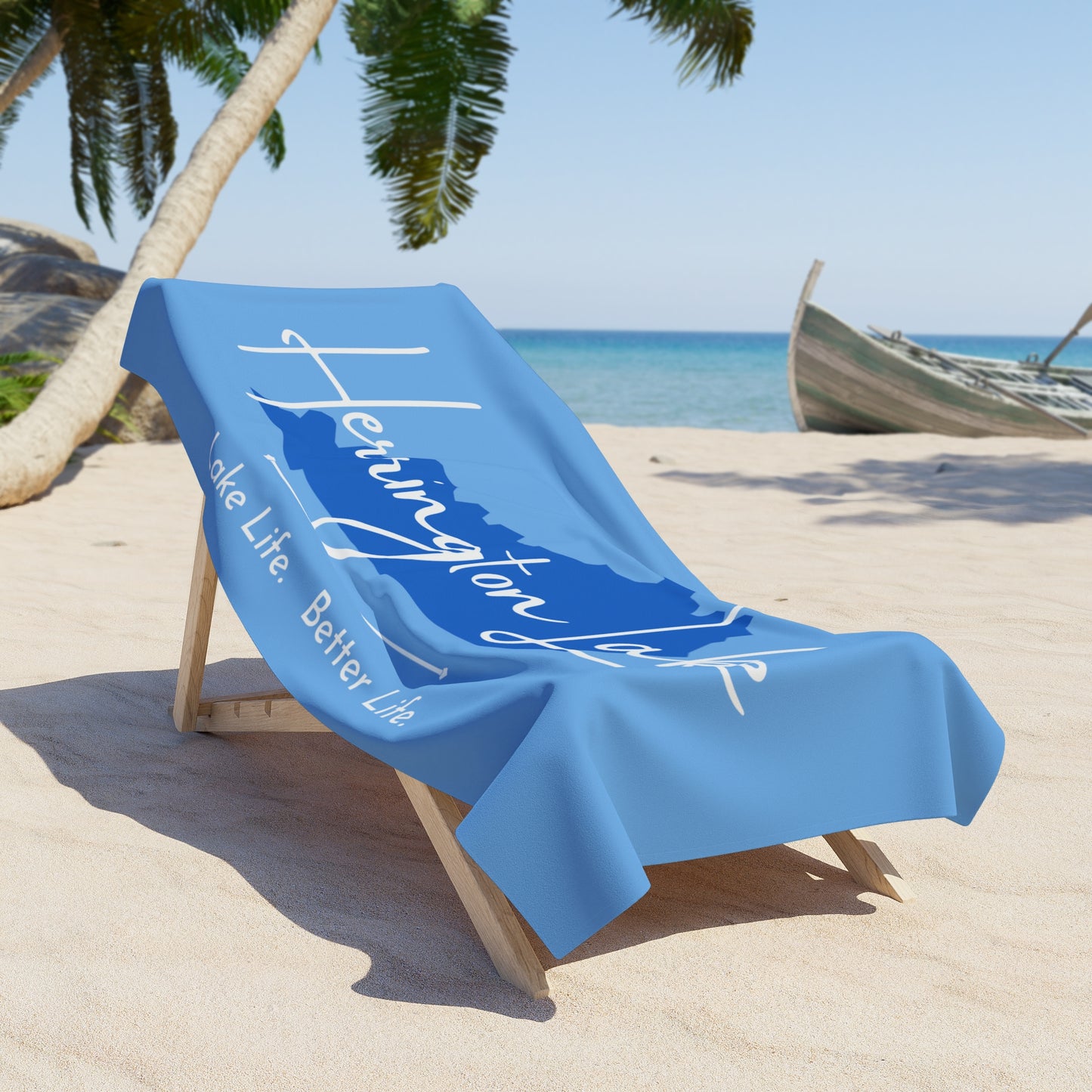 Herrington Lake Signature Collection Beach Towel (Light Blue)