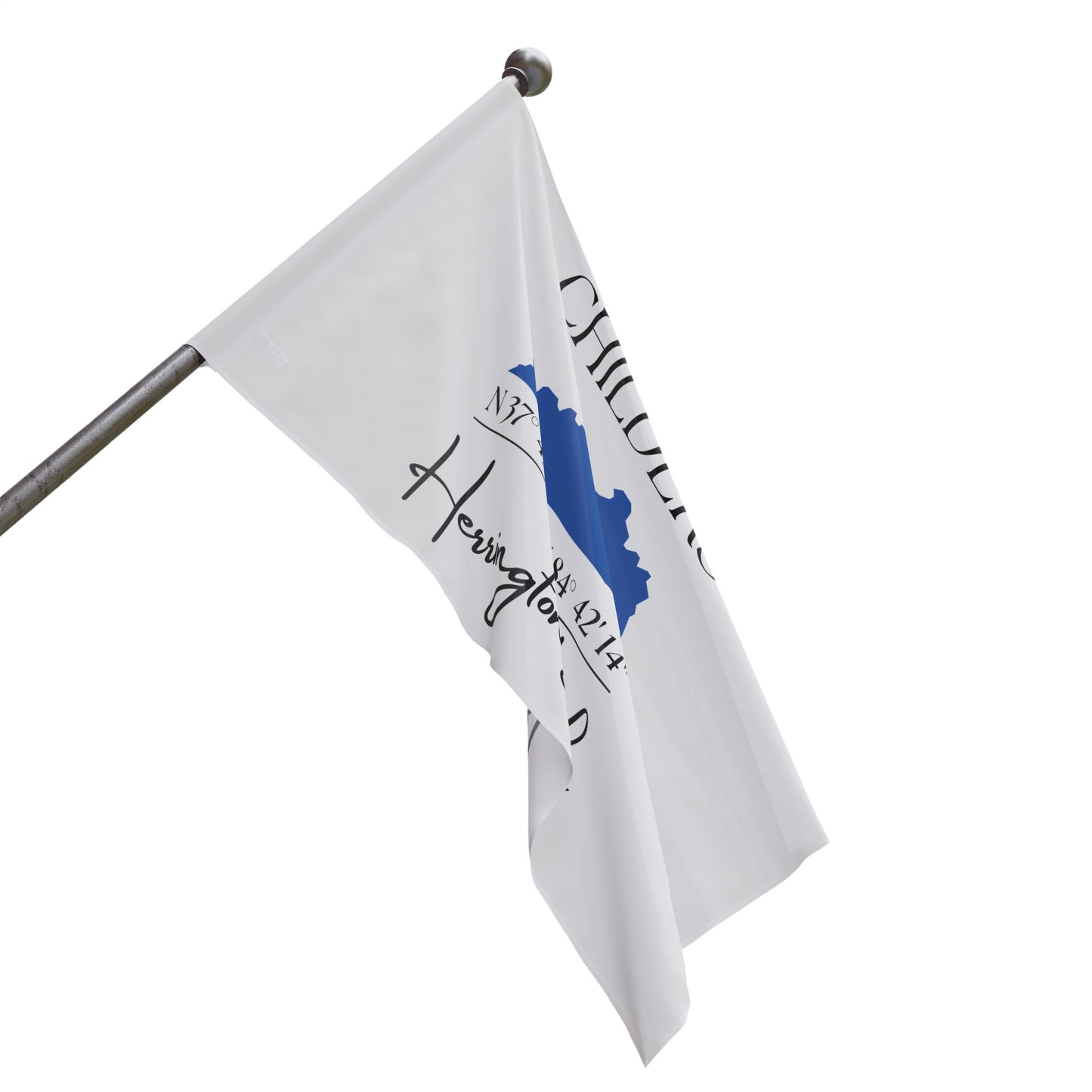 Personalized Custom Herrington Lake Name & Coordinates Flag