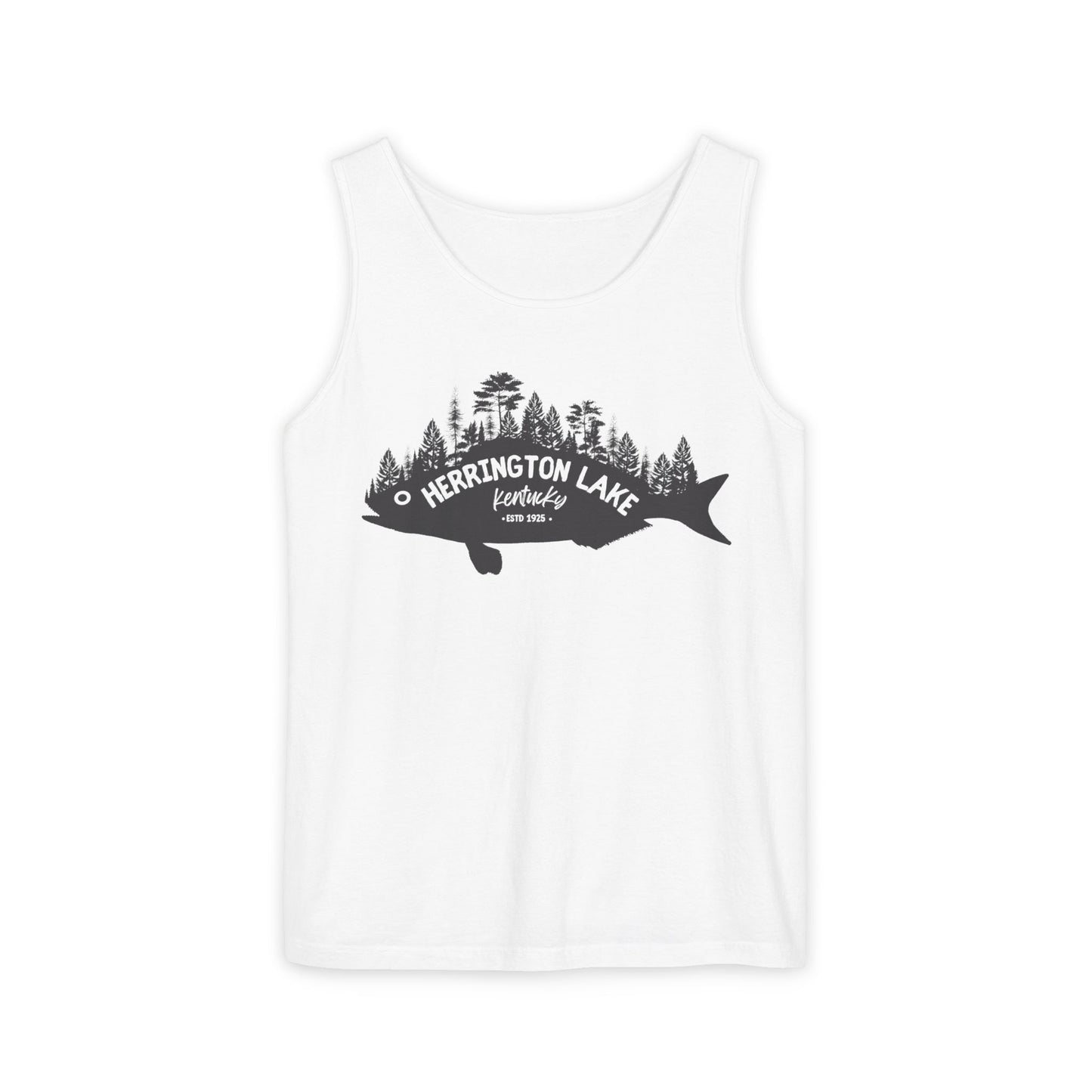 "Fishy Landscape" Garment-Dyed Comfort Colors Cotton Tank Top