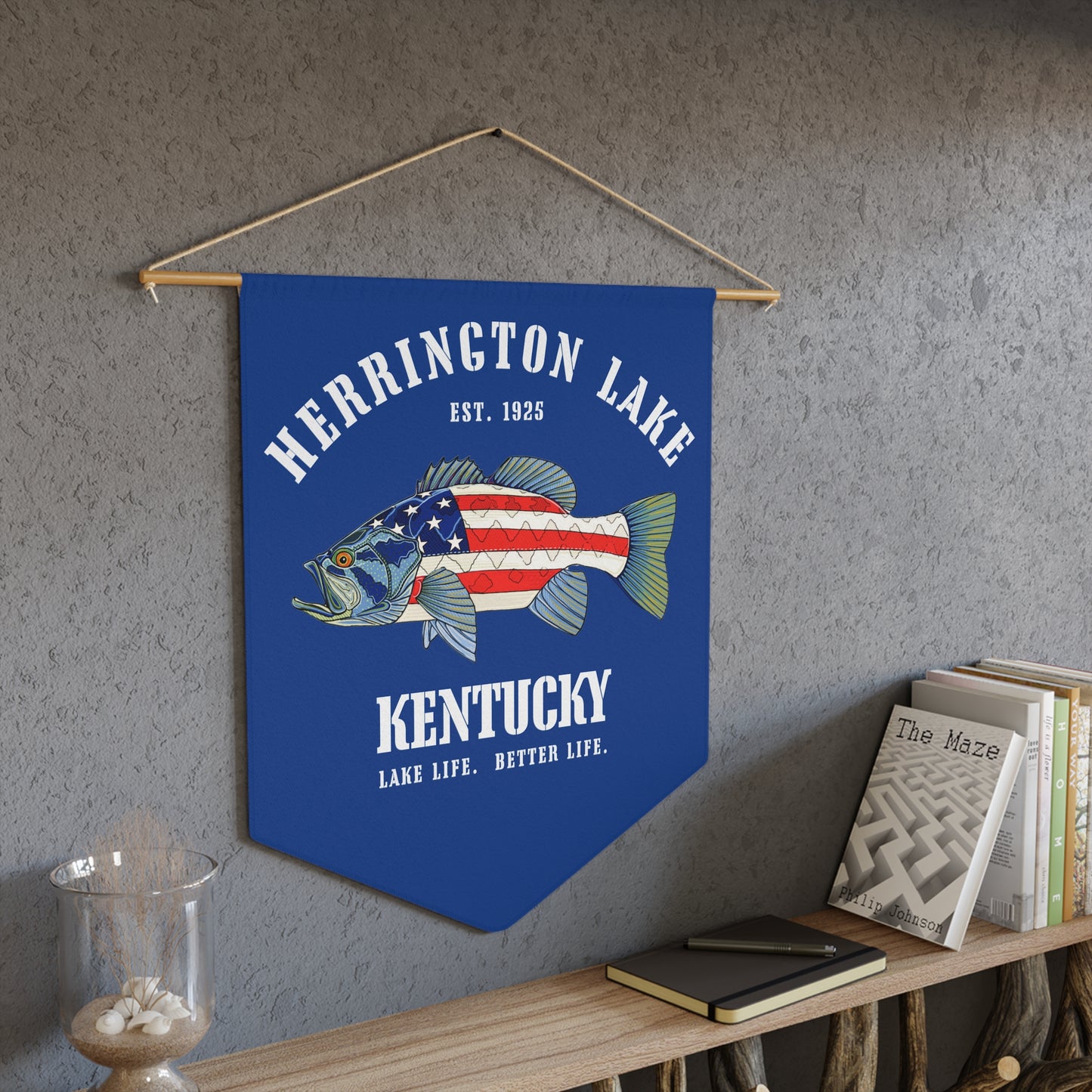 Herrington Lake Patriots All-American Angler Pennant Banner - Blue