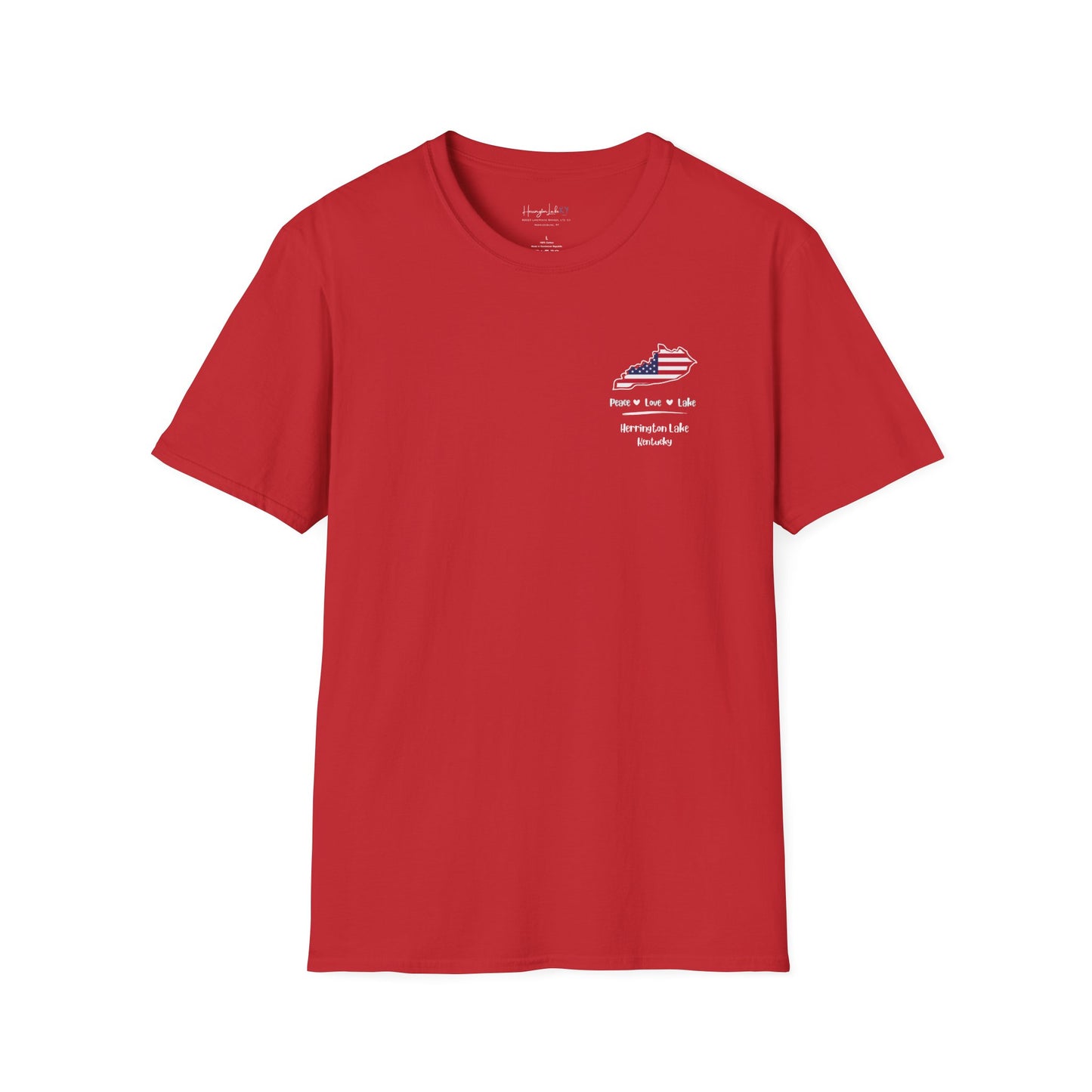 Peace, Love, Lake Double-Sided Ultra Soft Cotton Short Sleeve Tee