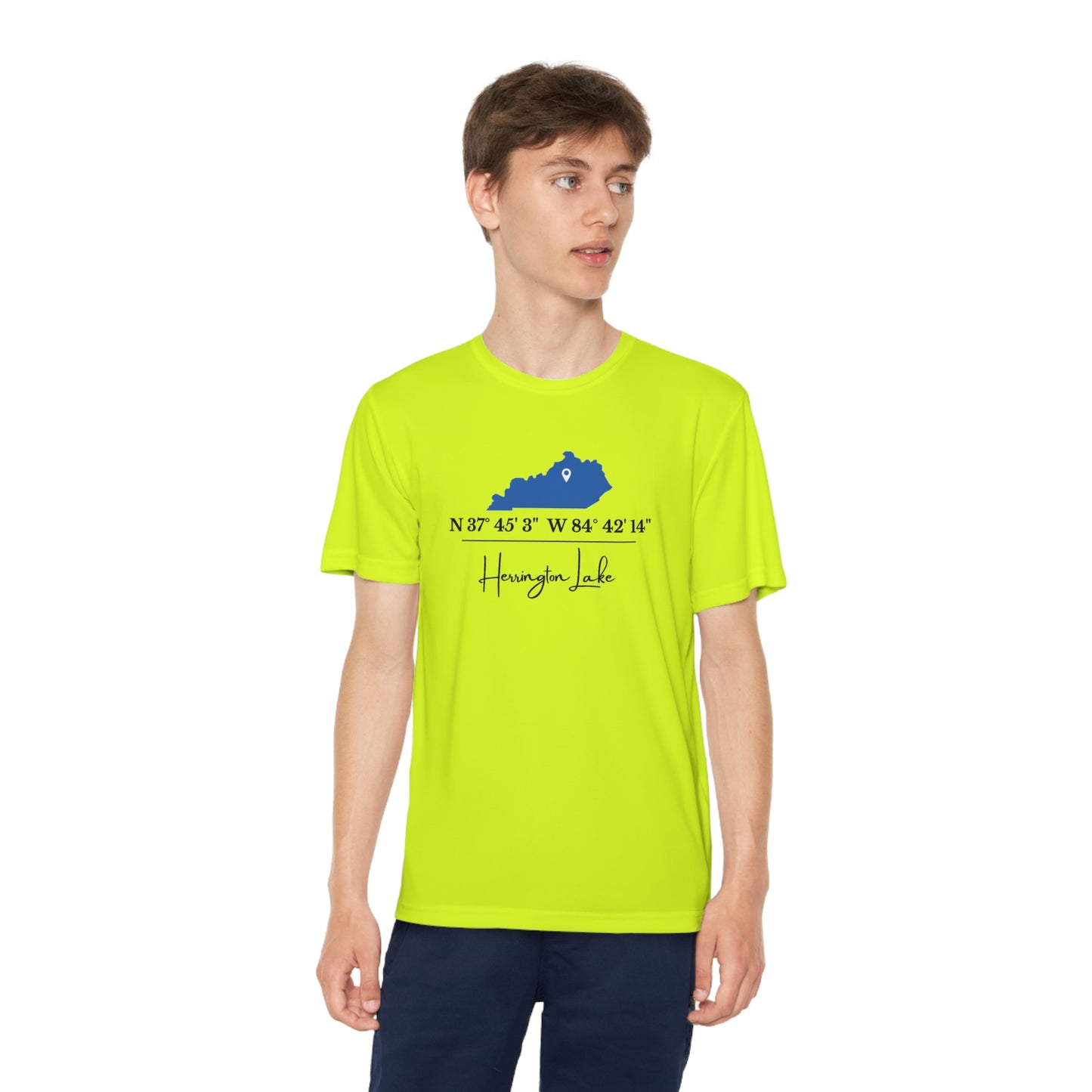 Herrington Lake Coordinates Youth Moisture Wicking Competitor Tee