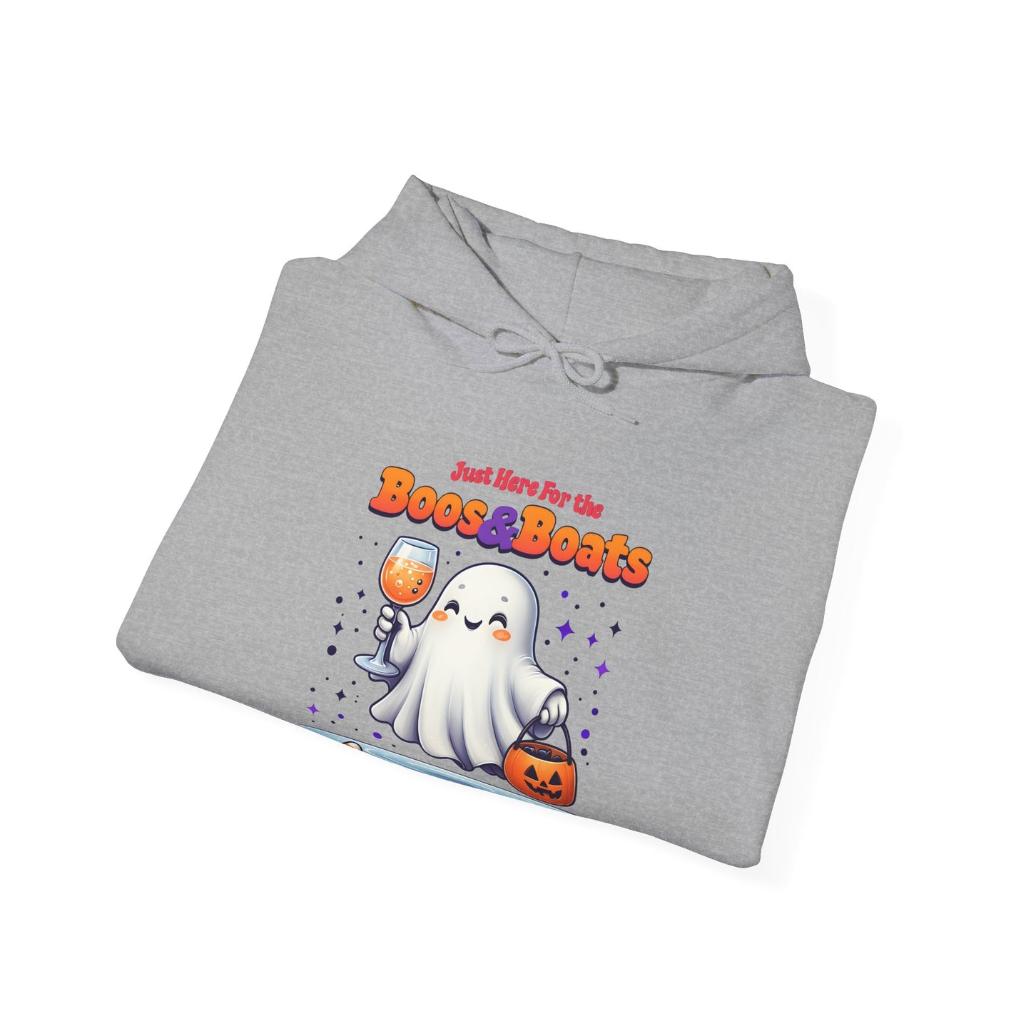 "Just Here For The Boos & Boats" Unisex Heavy Blend™ Hooded Sweatshirt
