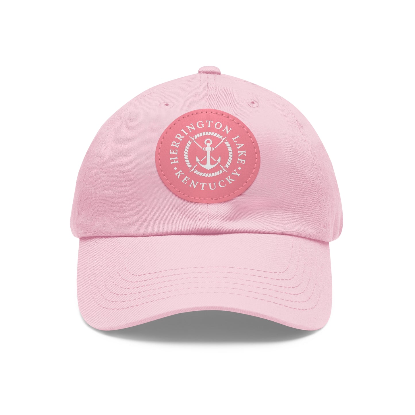 Herrington Lake Nautical Collection Dad Hat with Leather Patch (Round)