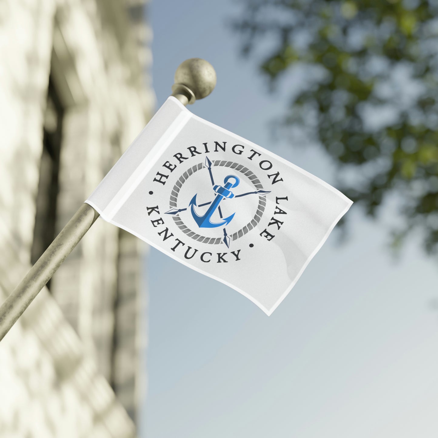 Herrington Lake Nautical Collection Flag - White