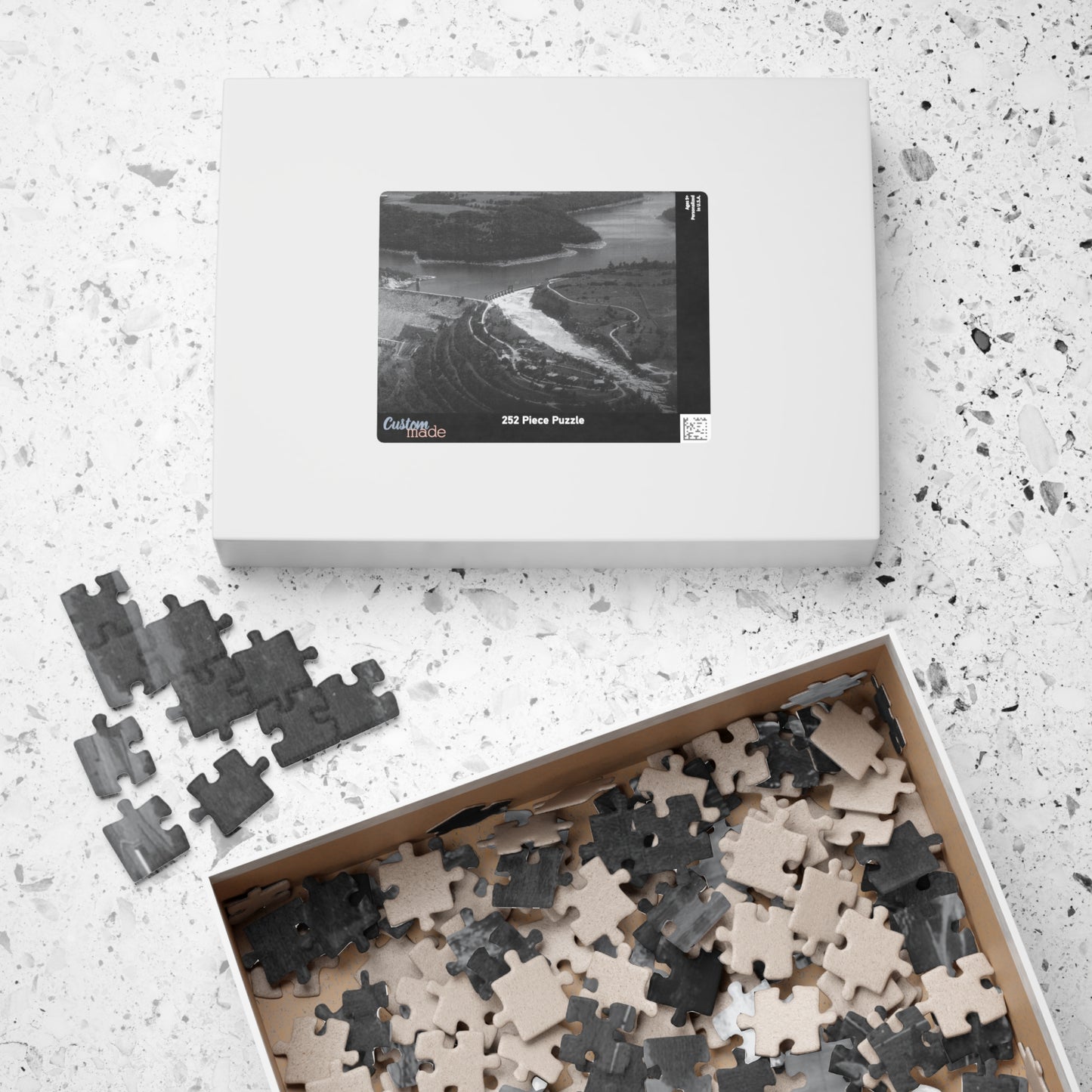 Dix Dam Black and White Puzzle (110, 252, 520, 1014-piece)
