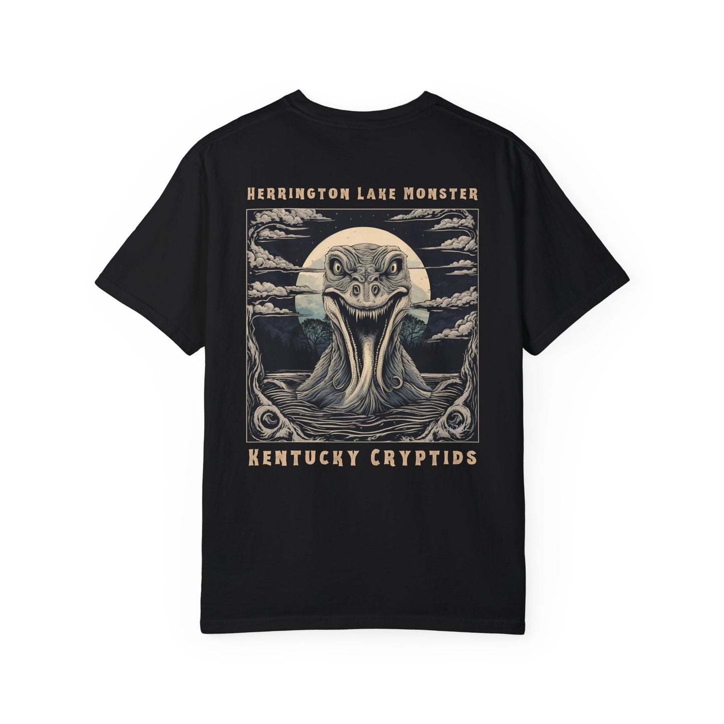 Illustrated Herrington Lake Monster Kentucky Cryptids Double-Sided Premium Garment-Dyed Comfort Colors TShirt