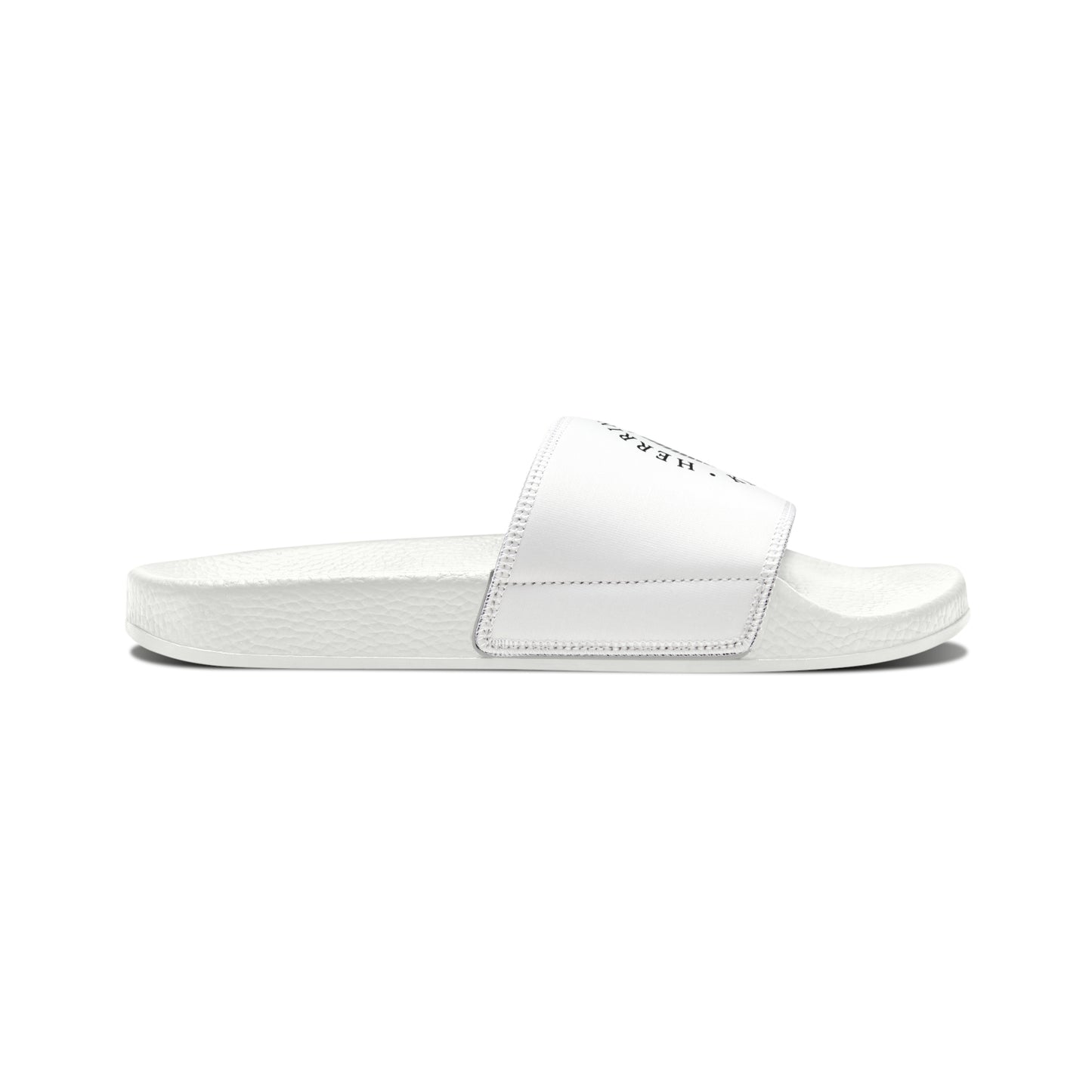 Women's HLKY Blue Anchor Slide Sandals, White