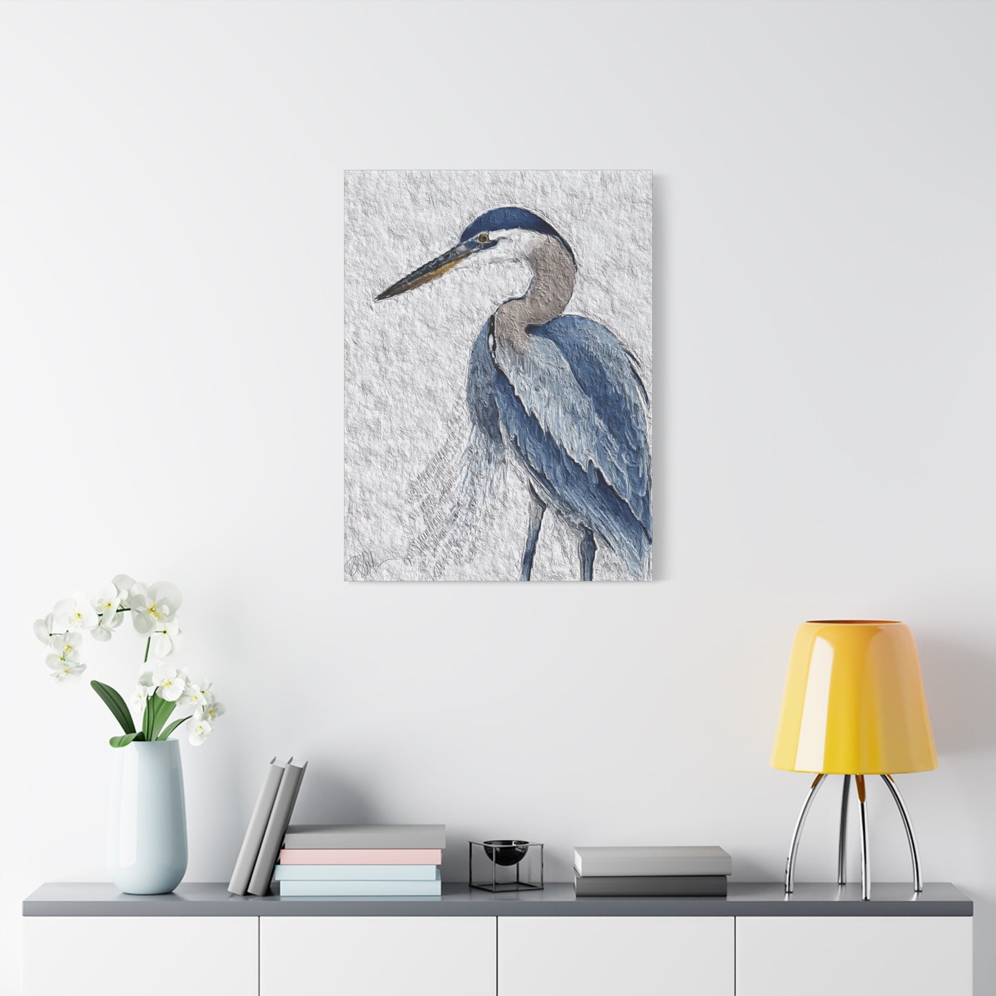 "Icon of Herrington: The Blue Heron" Digital Print on Matte Canvas, Stretched, 1.25"